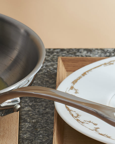 Mauviel M'COOK 5-ply stainless steel saucepan with cast stainless handle