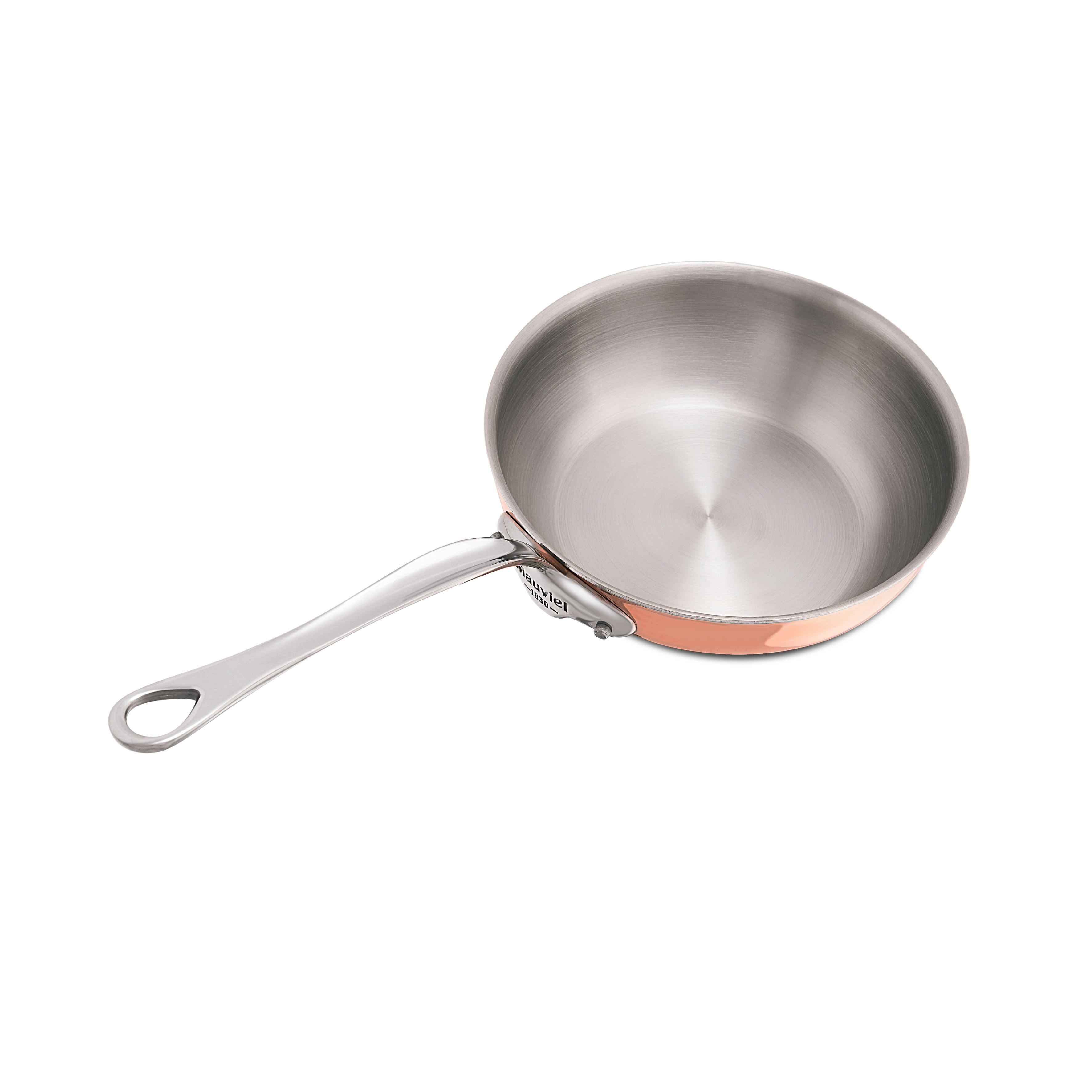 Mauviel M'6 S Induction Copper Chef Pan With Lid, Cast Stainless Steel Handle - Mauviel1830