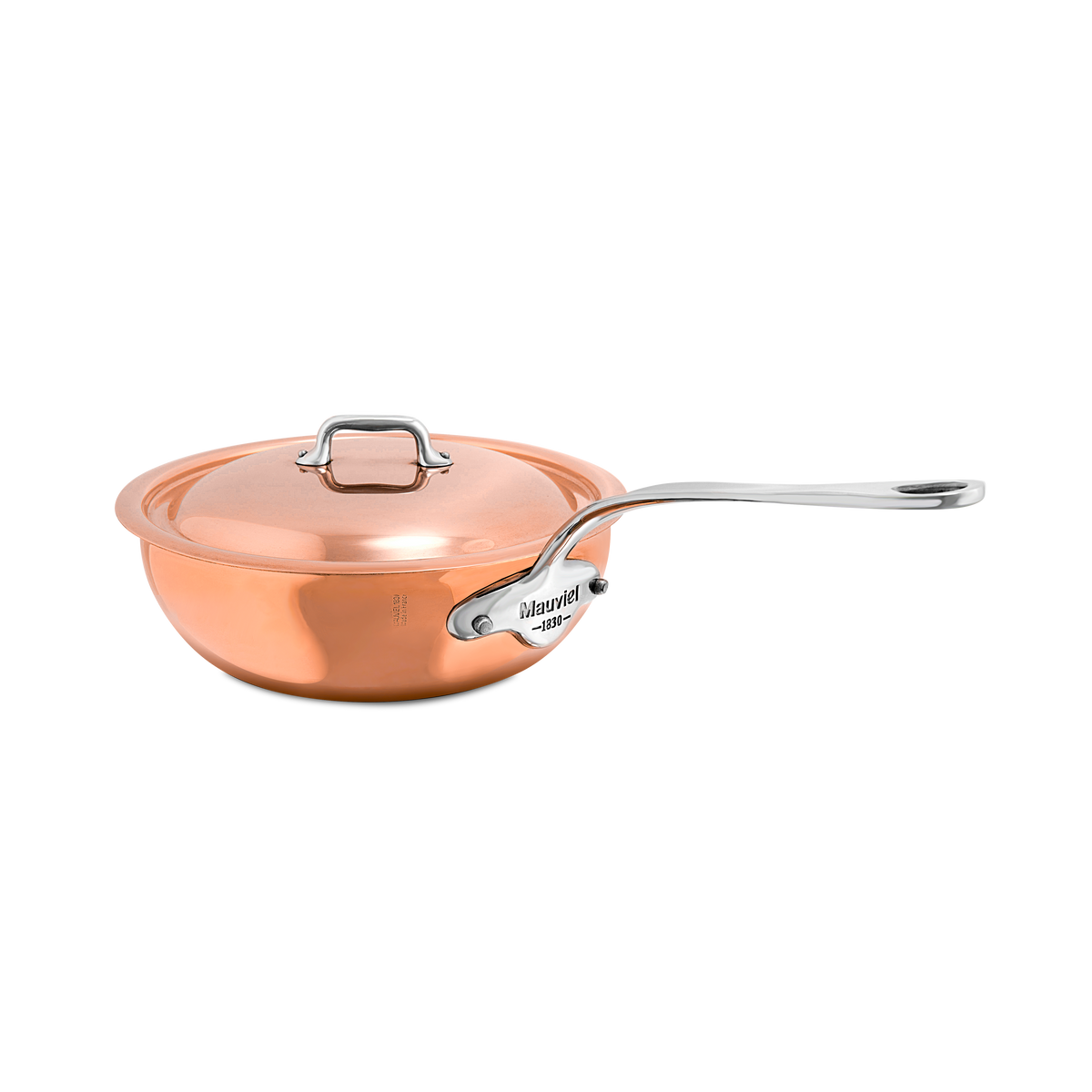 Mauviel 1830 M'6 S Induction Copper Chef Pan With Lid