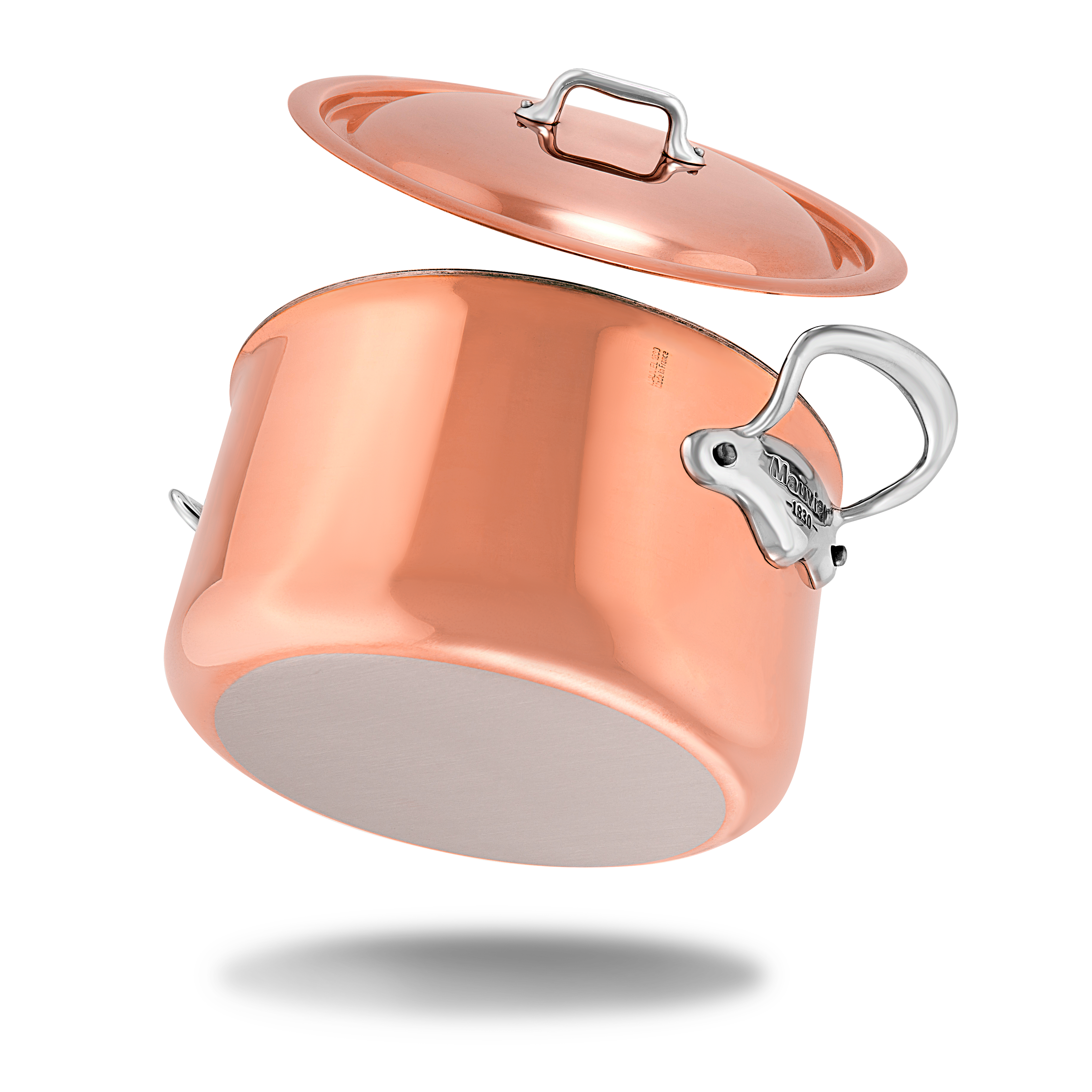 Mauviel M'Heritage M'6 S Induction Copper Stewpan With Lid, Cast Stainless Steel Handles, 3.6-Qt - Mauviel1830