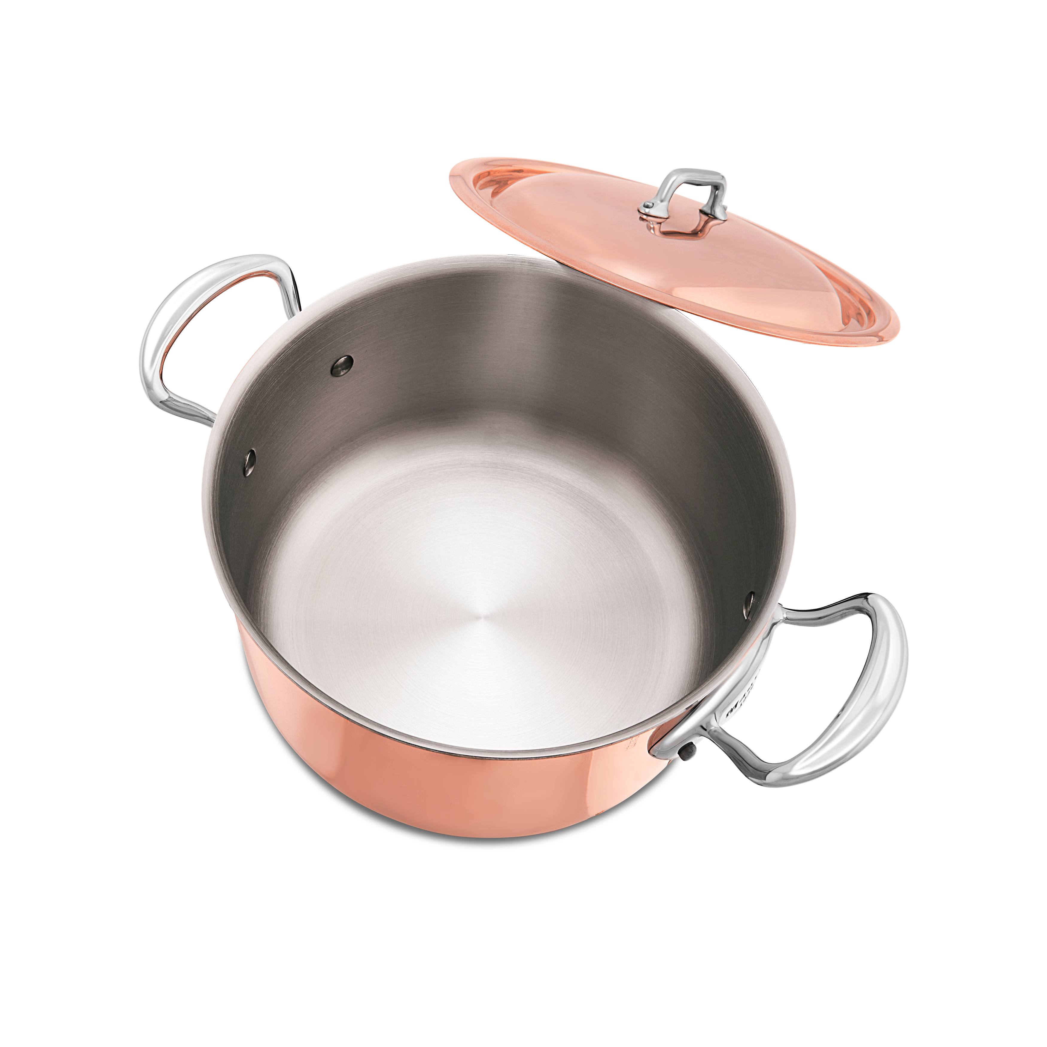 Mauviel M'6 S Induction Copper Stewpan With Lid, Cast Stainless Steel Handles - Mauviel1830