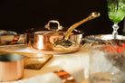 Mauviel M'Heritage M'150 B Copper Saute Pan With Brass Handle, 1.9-Qt - Mauviel1830