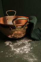 Mauviel M'PASSION Egg White Beating Bowl With Brass Handles, 4.9-Qt - Mauviel1830