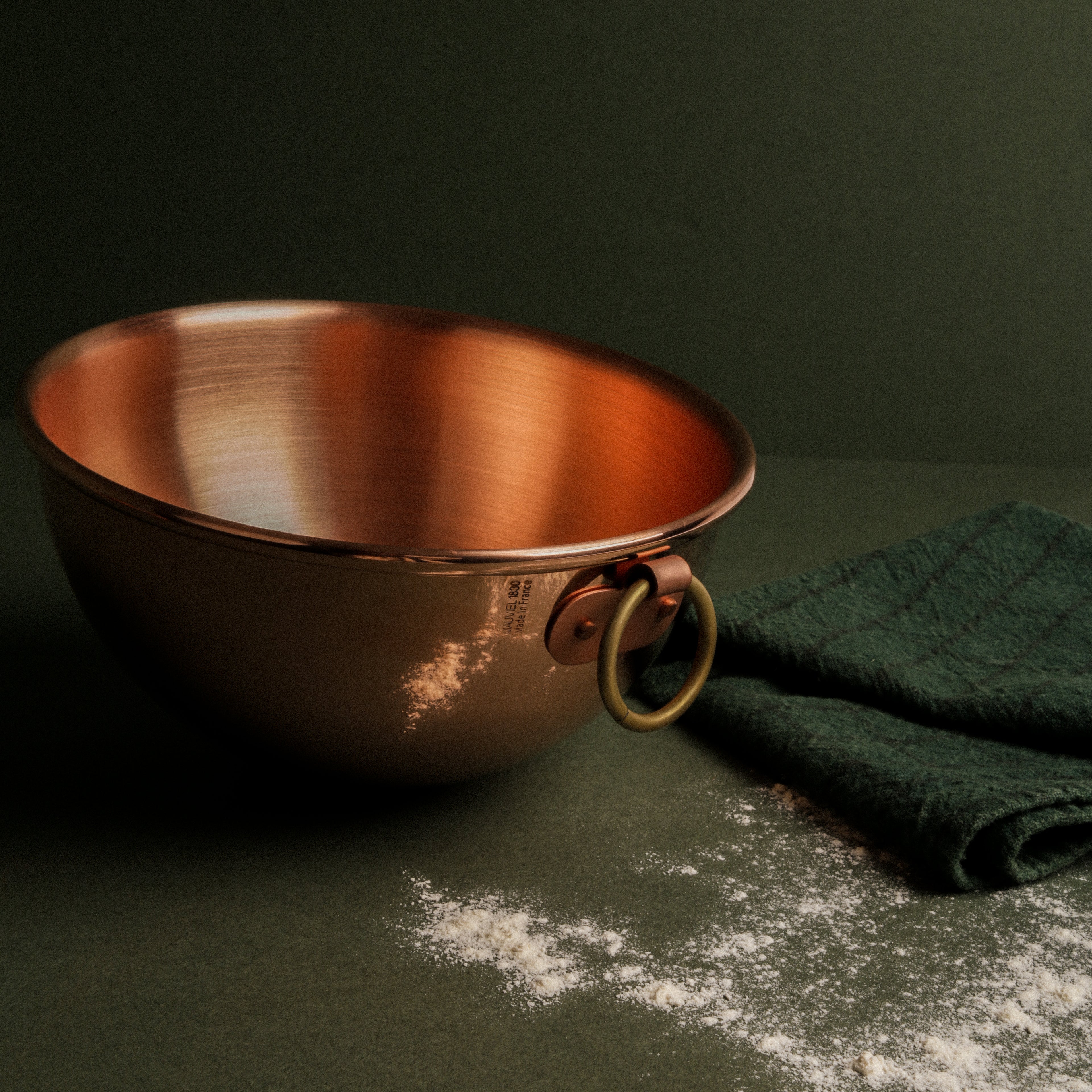 Mauviel M'Passion Copper Egg White Beating Bowl With Ring & Support - Mauviel1830