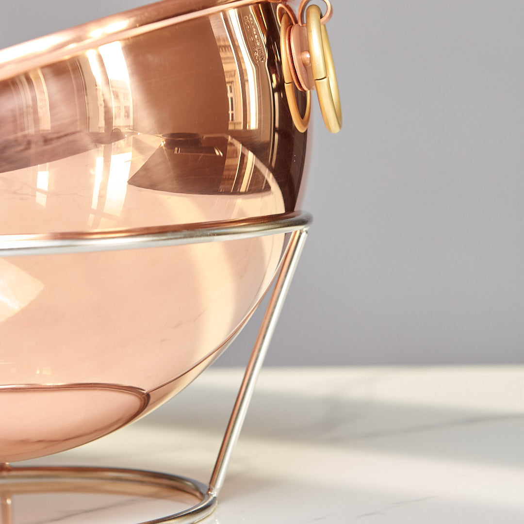 Mauviel M'Passion Copper Egg White Beating Bowl With Ring & Support, 2.8-qt - Mauviel1830