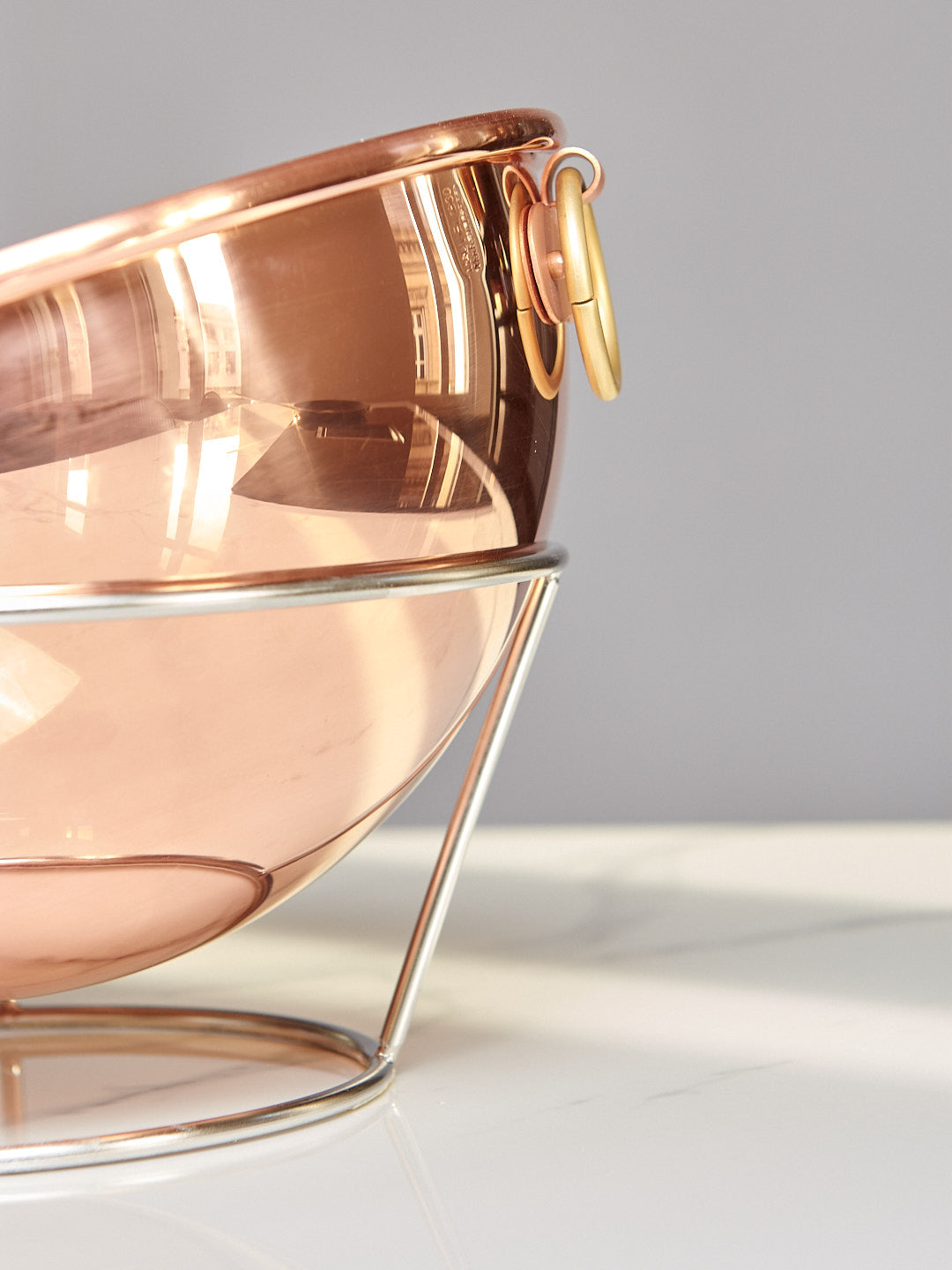 Mauviel M'Passion Copper Egg White Beating Bowl With Ring & Support, 2.8-qt - Mauviel1830