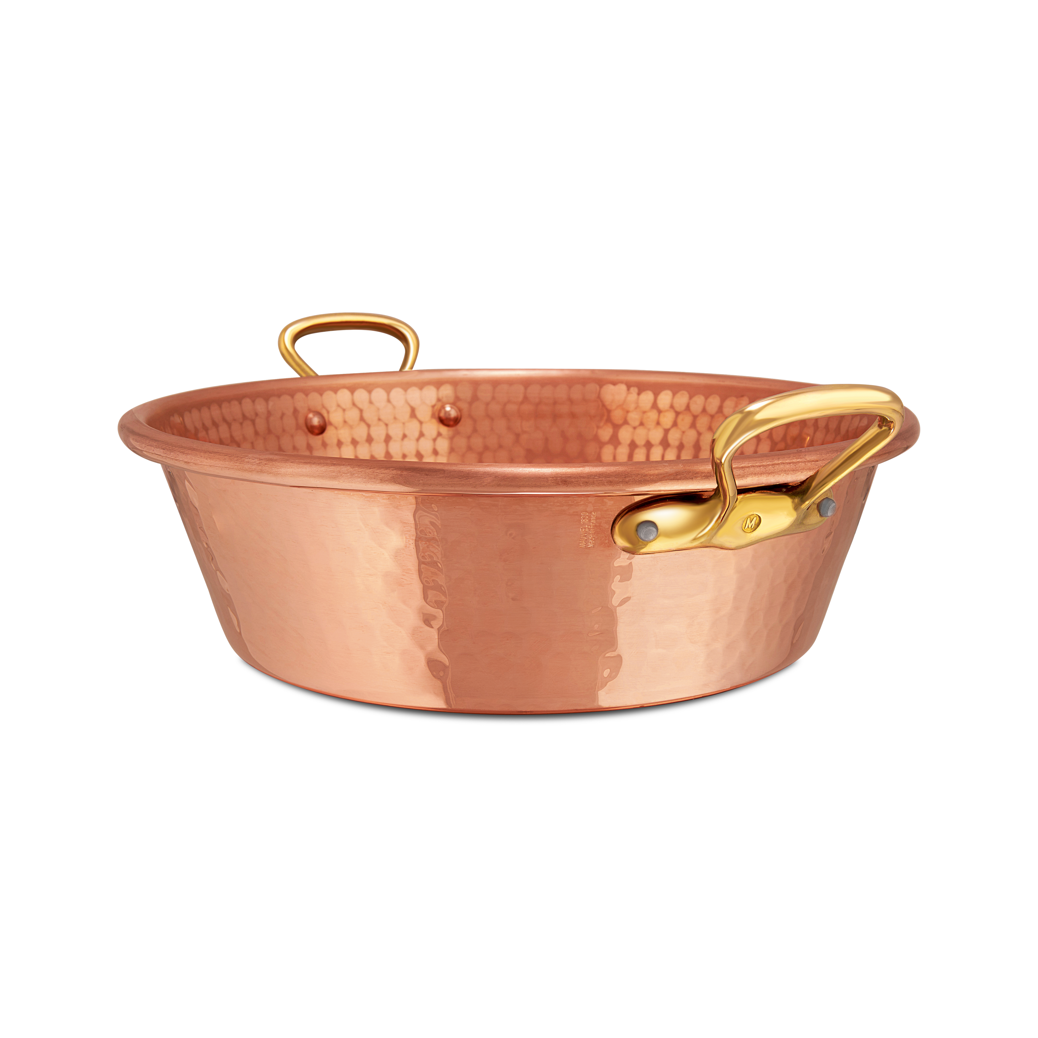 Mauviel M'PASSION Hammered Copper Jam Pan With Brass Handles, 14.4-Qt - Mauviel1830
