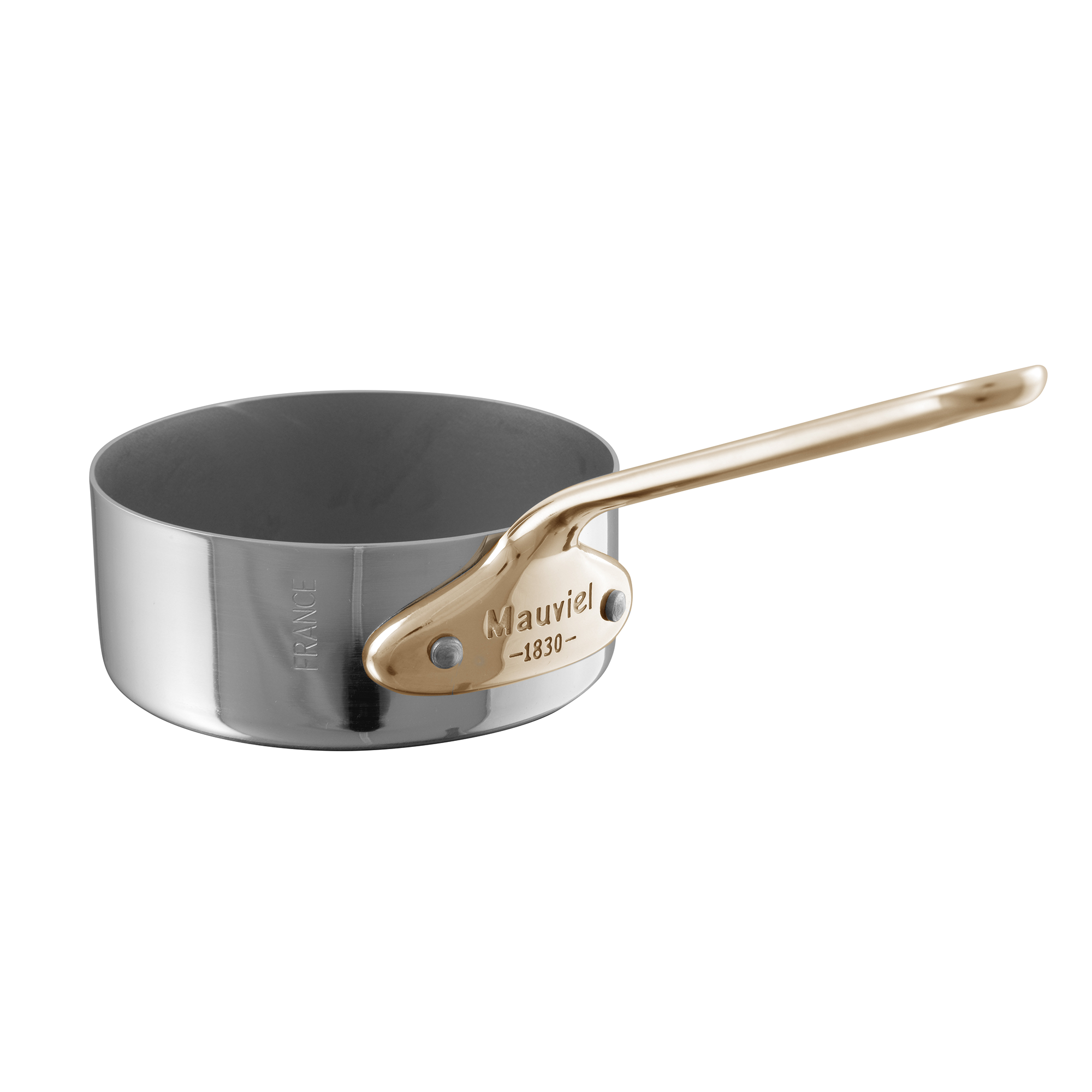 Mauviel M'COOK B 5-Ply Saute Pan with Brass Handle, 0.23-Qt - Mauviel1830