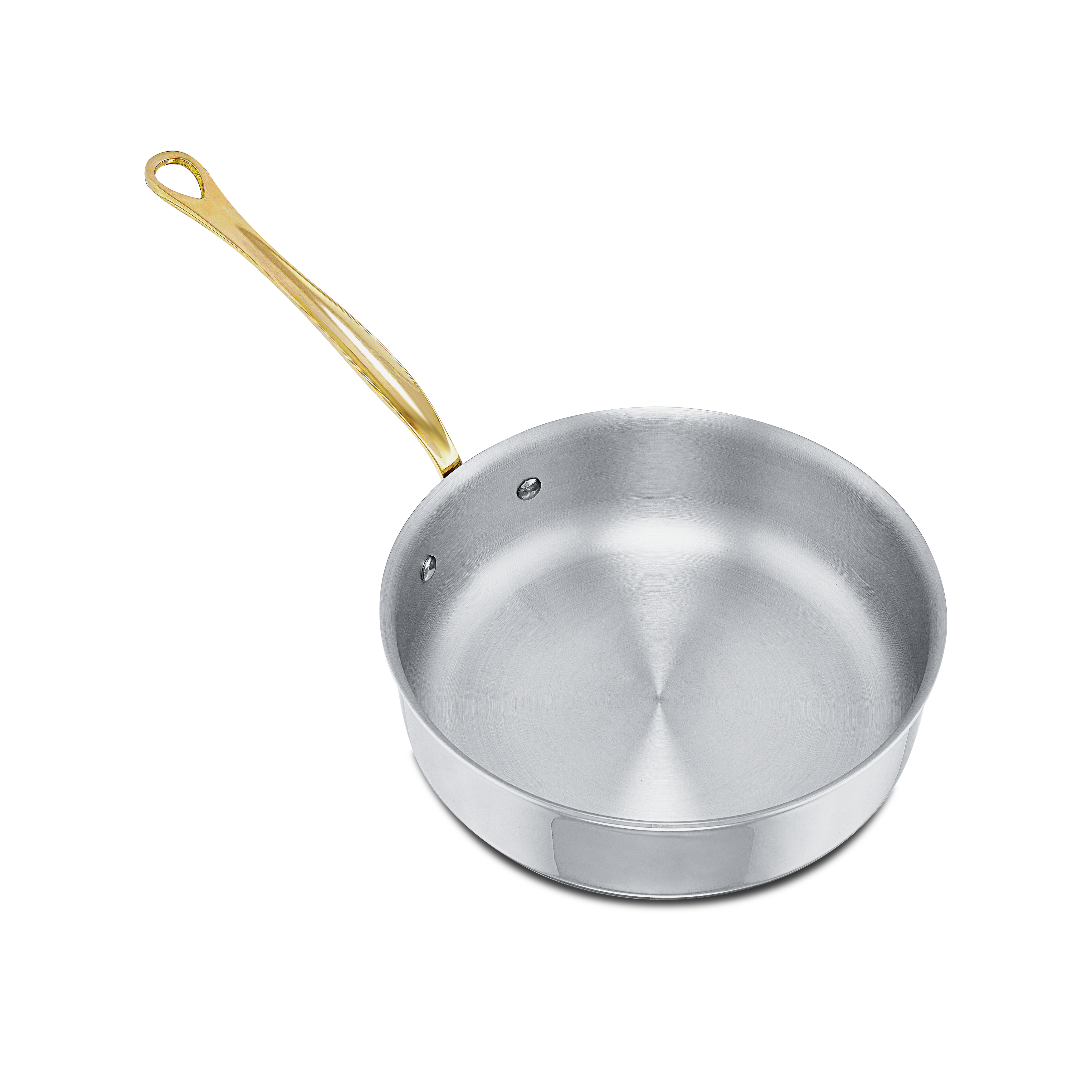 Mauviel M'COOK B 5-Ply Saute Pan With Brass Handle, 6.2-Qt - Mauviel1830