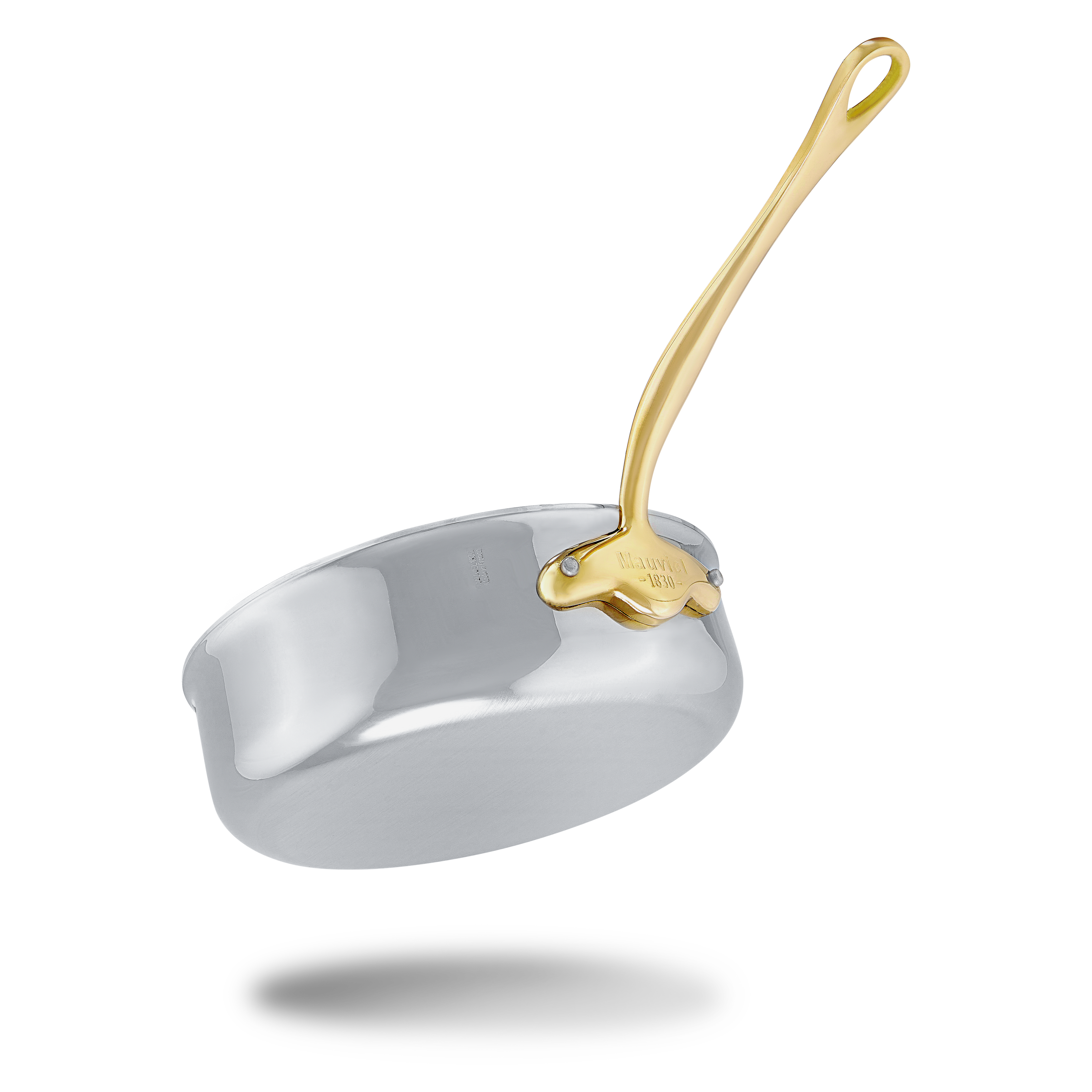 Mauviel M'COOK B 5-Ply Saute Pan With Brass Handle, 6.2-Qt - Mauviel1830