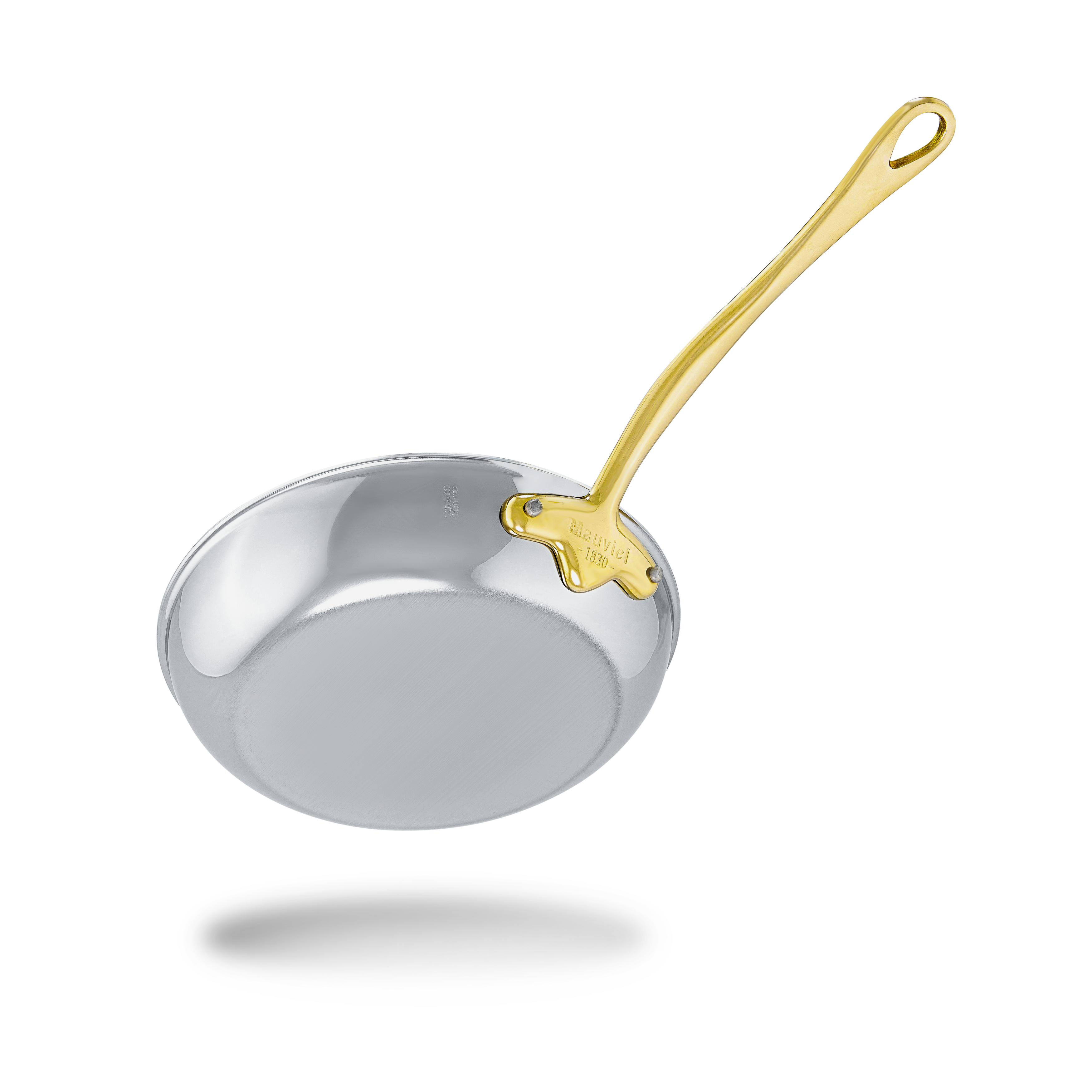 Mauviel M'COOK B 5-Ply Frying Pan With Brass Handles, 10.2-In - Mauviel1830