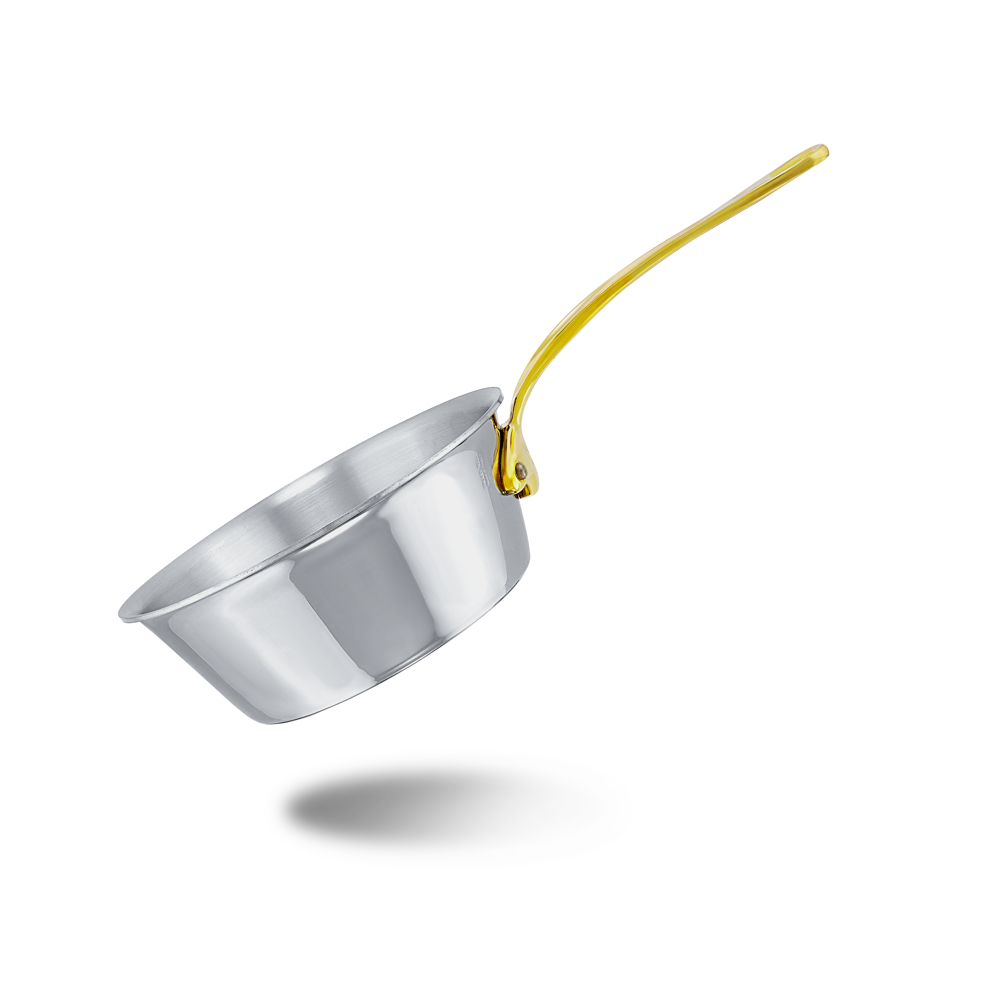 Mauviel M'COOK B 5-Ply Splayed Saute Pan With Brass Handle, 2-Qt - Mauviel1830