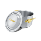 Mauviel M'COOK B 5-Ply Stewpan With Lid, Brass Handles, 9.2-Qt - Mauviel1830
