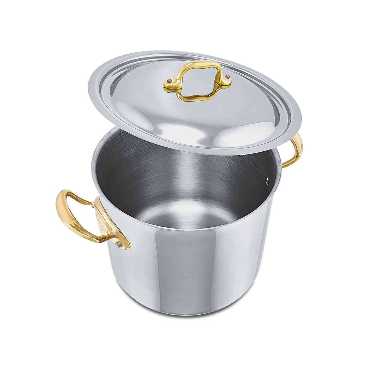 Mauviel Stainless Steel 3-Piece Pasta Set With Brass Handles, 9.7-qt Stock Pot & Insert - Mauviel1830