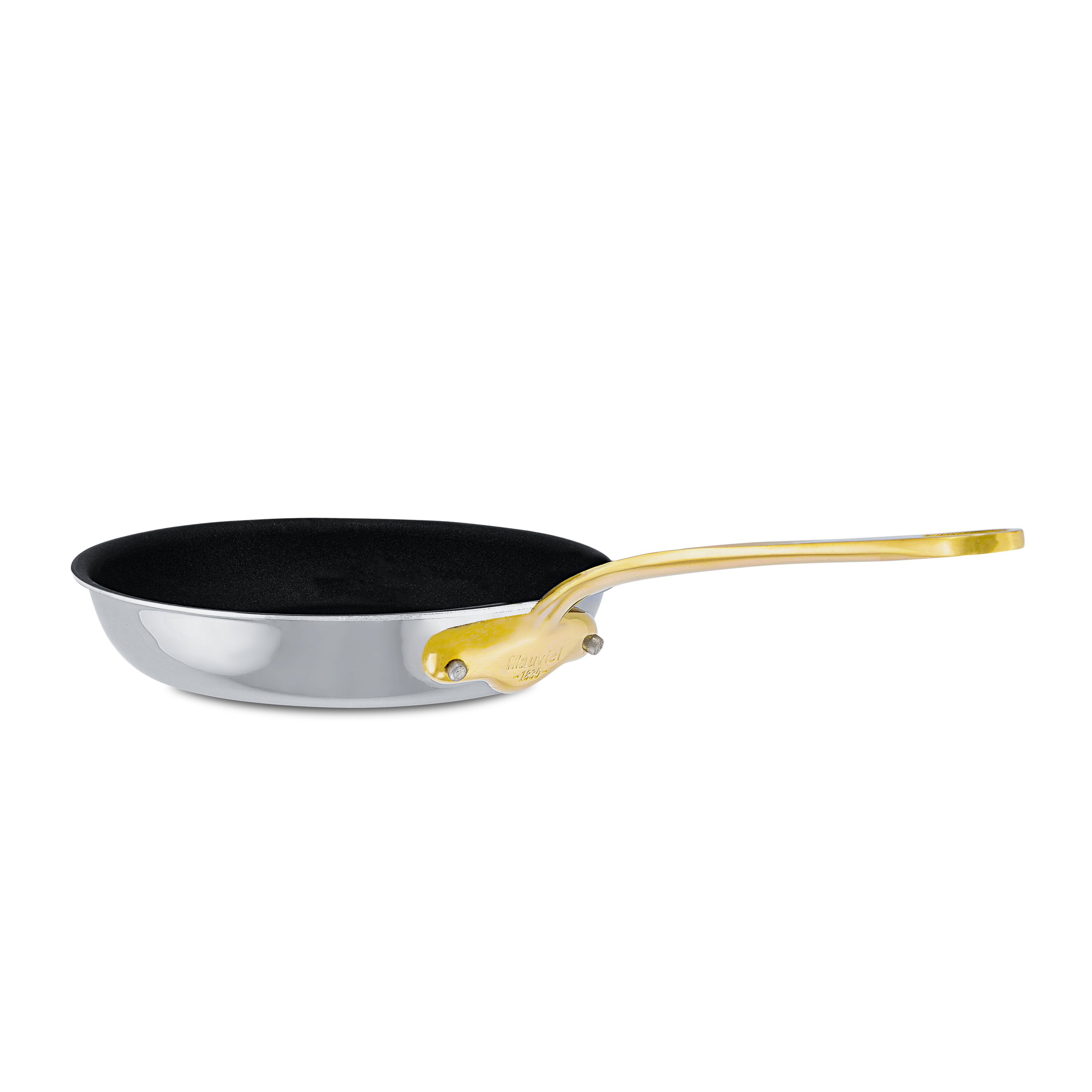 Mauviel M'COOK B Nonstick Frying Pan With Brass Handle - Mauviel1830