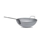 Mauviel M'STEEL Black Carbon Steel Wok With Iron Handle, 11.8-In - Mauviel1830