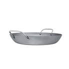 Mauviel M'STEEL Black Carbon Steel Paella Pan With Iron Handles, 14.2-In - Mauviel1830