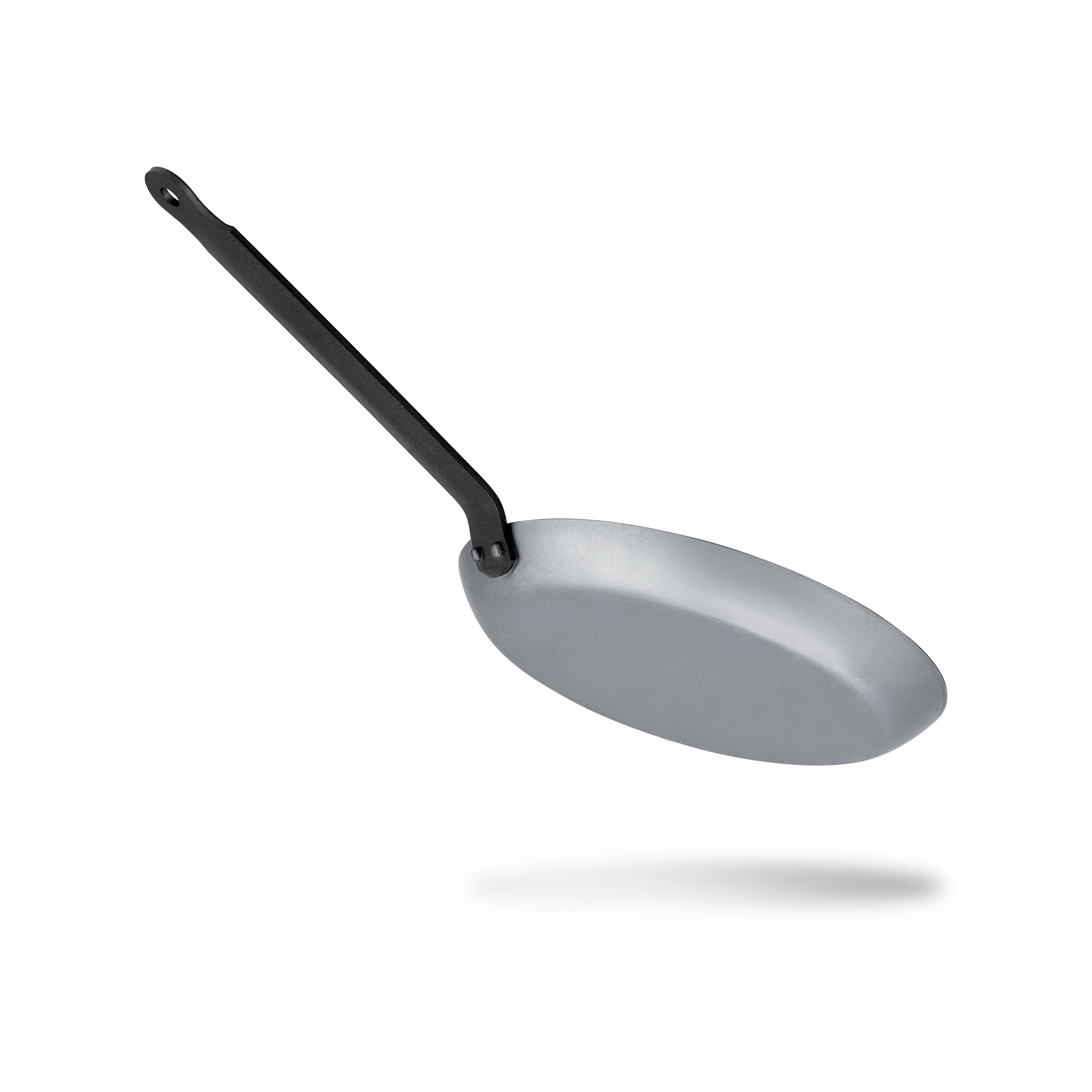 Mauviel M'STEEL Black Carbon Steel Crepe Pan With Iron Handle, 8.6-In - Mauviel1830