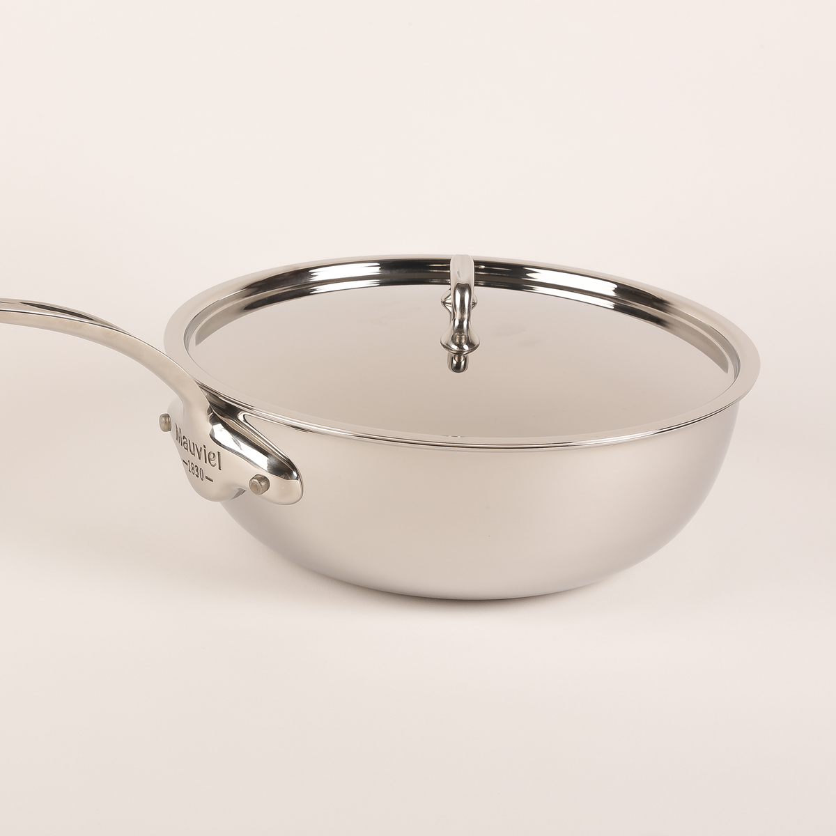 Mauviel Murban 4 Tri Ply Curved Splayed Saute Pan With Lid Cast Stai Mauviel1830 Made In 2738