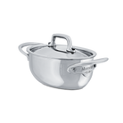 Mauviel M'MINIS Stainless Steel Oval Stewpan With Lid, 0.42-Qt - Mauviel1830