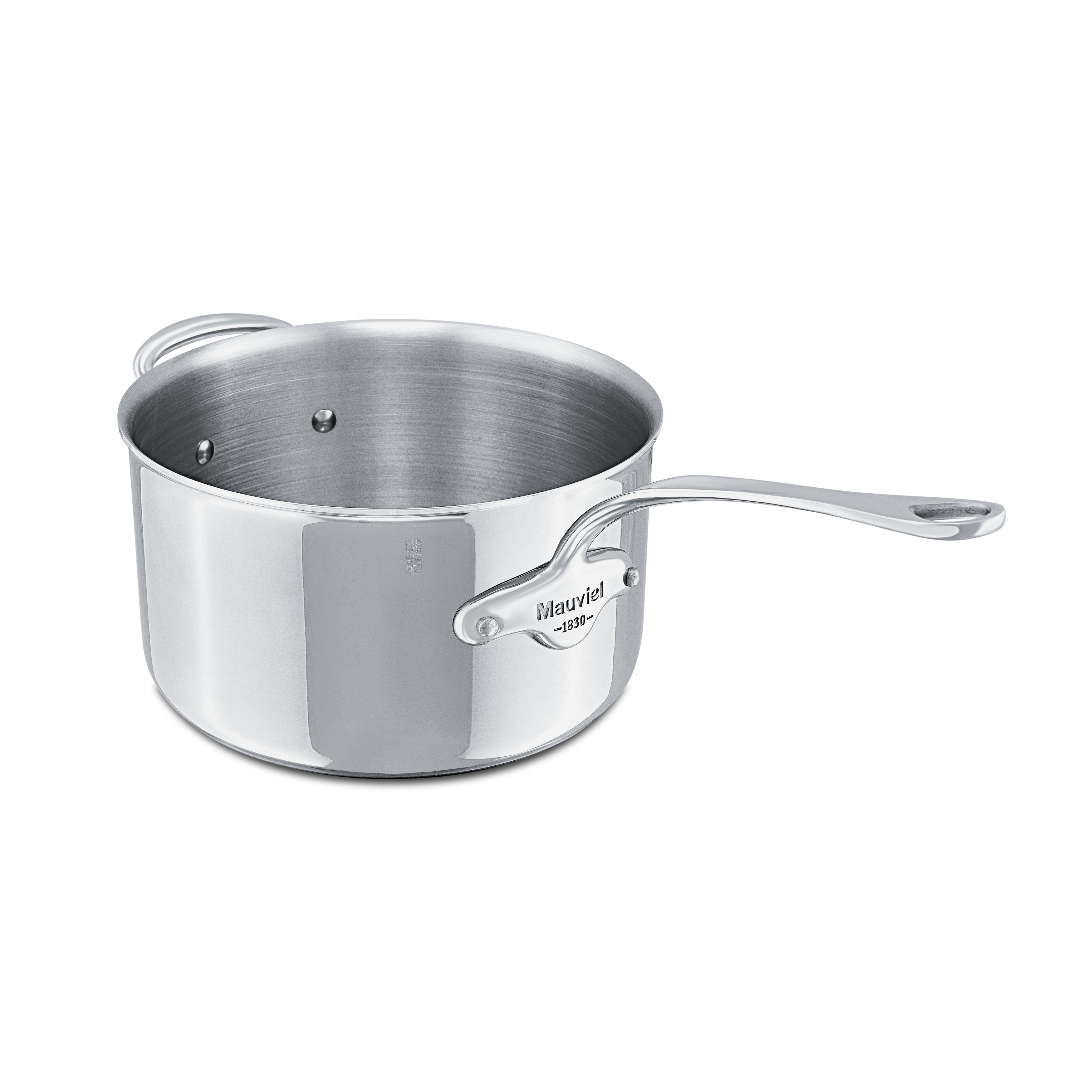 Mauviel M'COOK 5-Ply Sauce Pan With Helper Handle, Cast Stainless Steel Handle - Mauviel1830