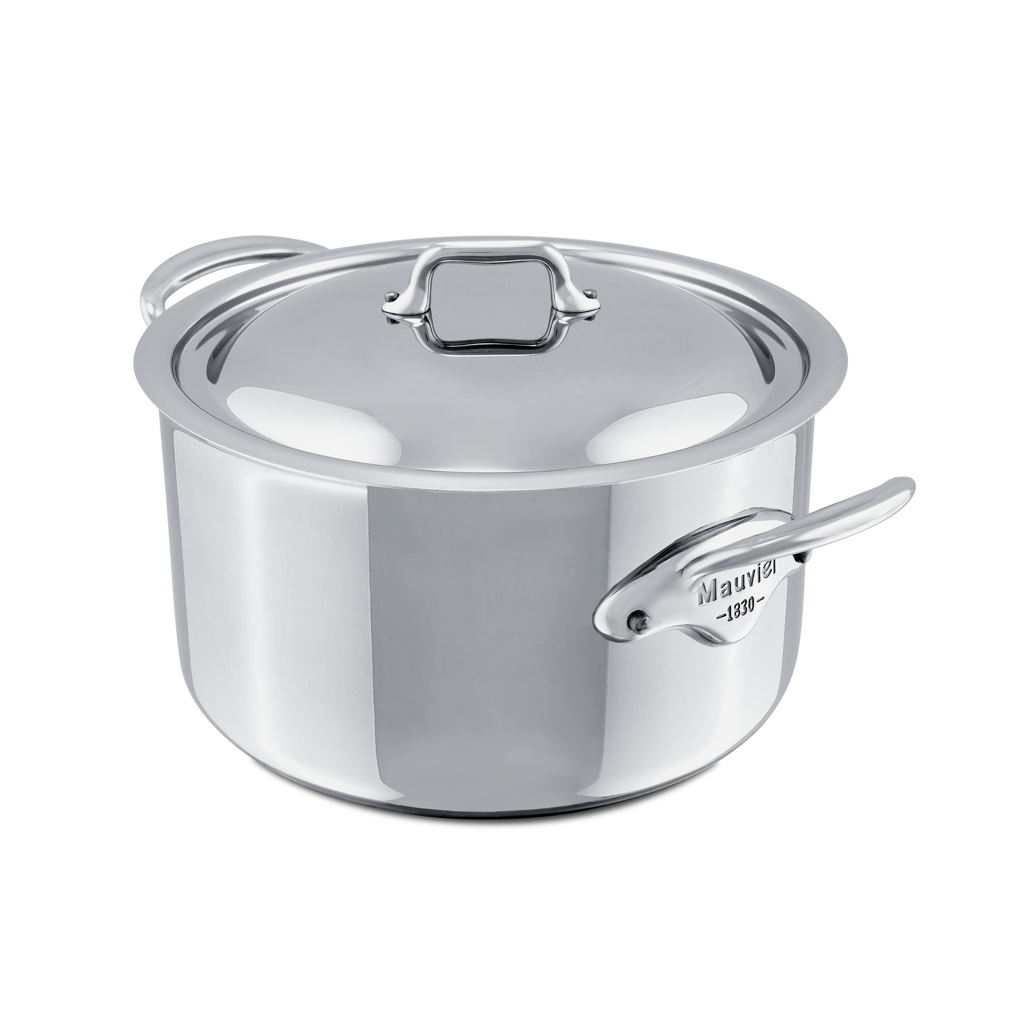 Mauviel M'COOK 5-Ply Stewpan With Lid, Cast Stainless Steel Handles, 6.2-Qt - Mauviel1830
