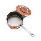 Mauviel M'MINIS Copper Sauce Pan With Lid, Stainless Steel Handles, 0.32-Quart - Mauviel1830