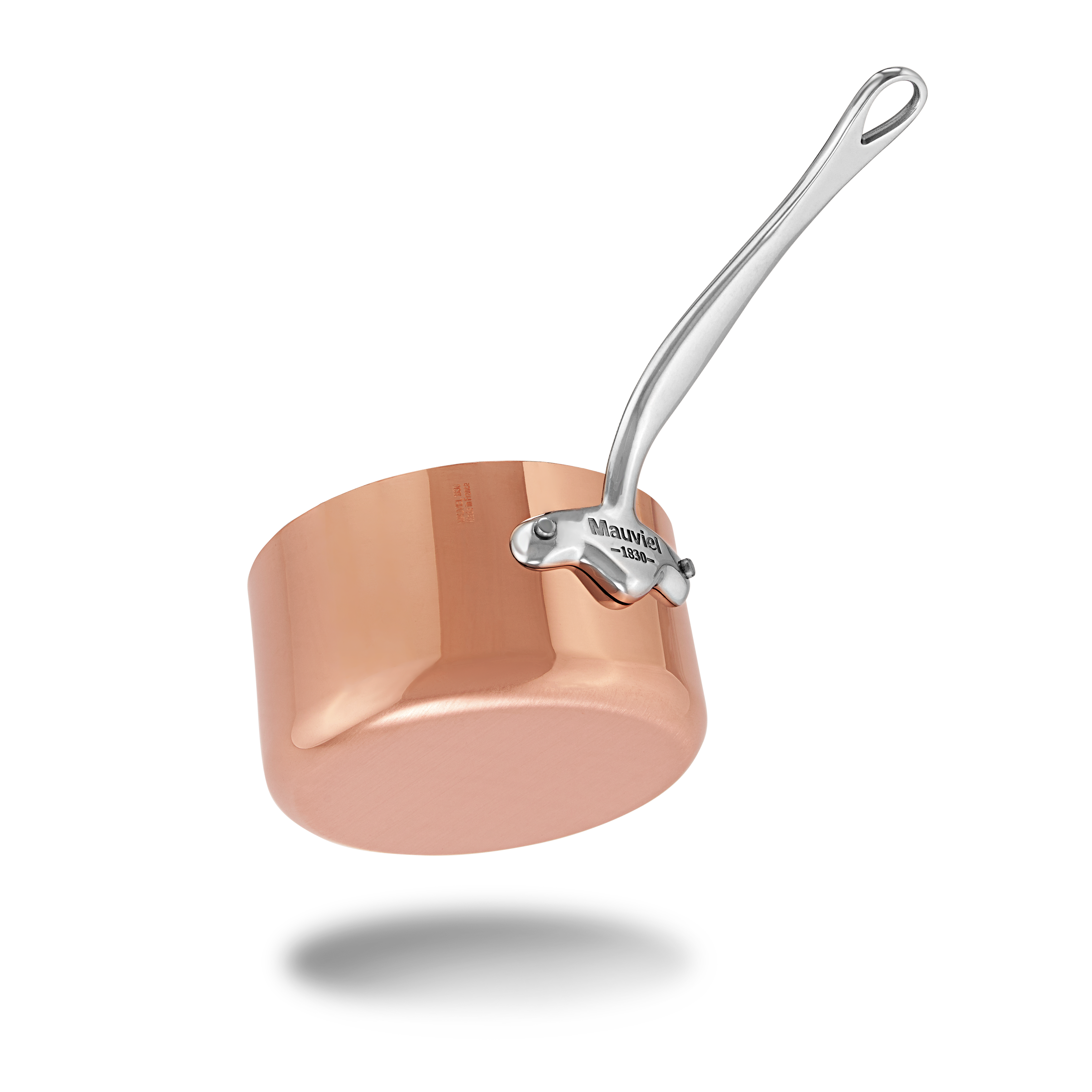 Mauviel M'Heritage M'150 S Copper Sauce Pan With Curved Lid, Cast Stainless Steel Handles, 2.8-Qt - Mauviel1830