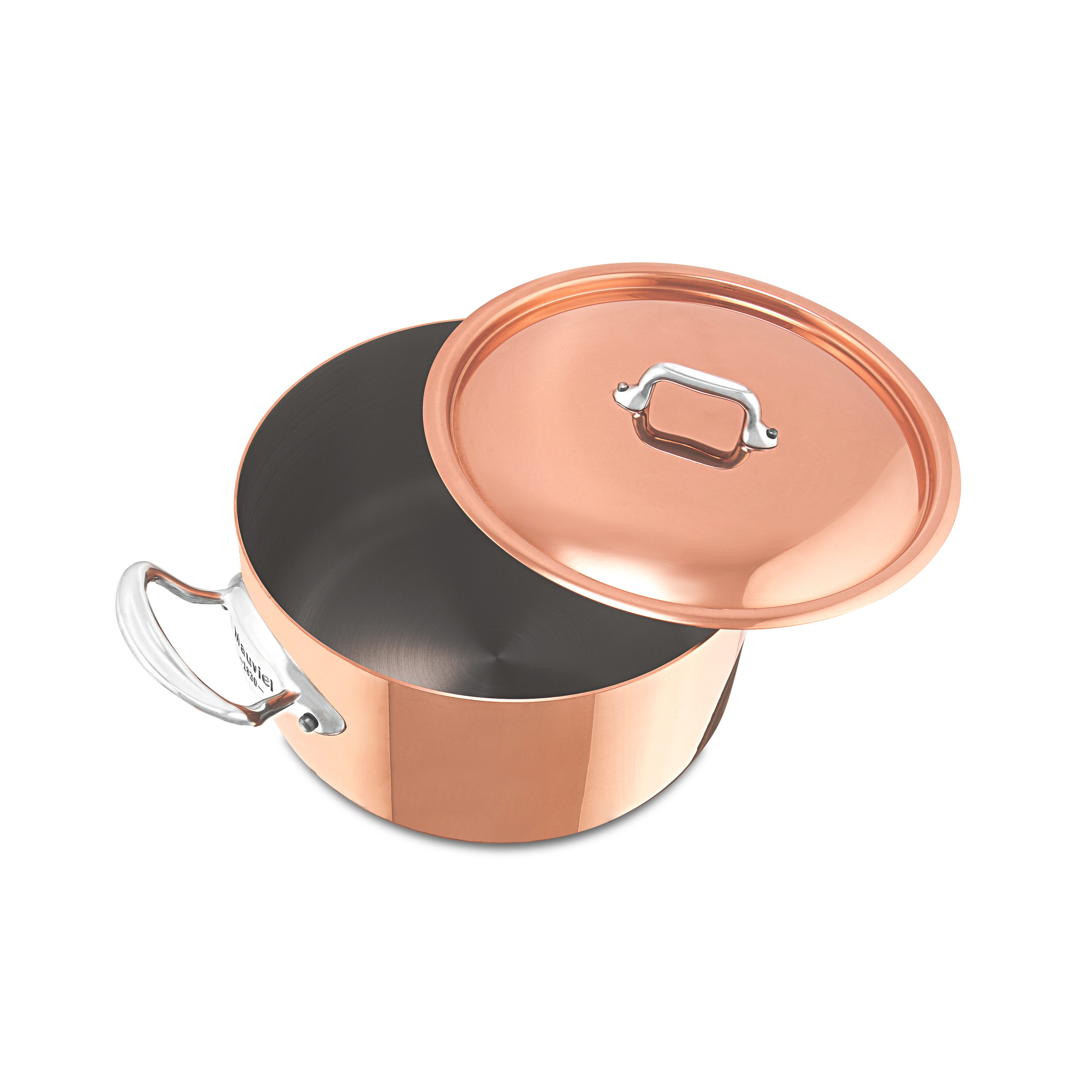 Mauviel M'Heritage M'150 S Stewpan With Lid, Cast Stainless Steel Handles, 5.7-Qt - Mauviel1830