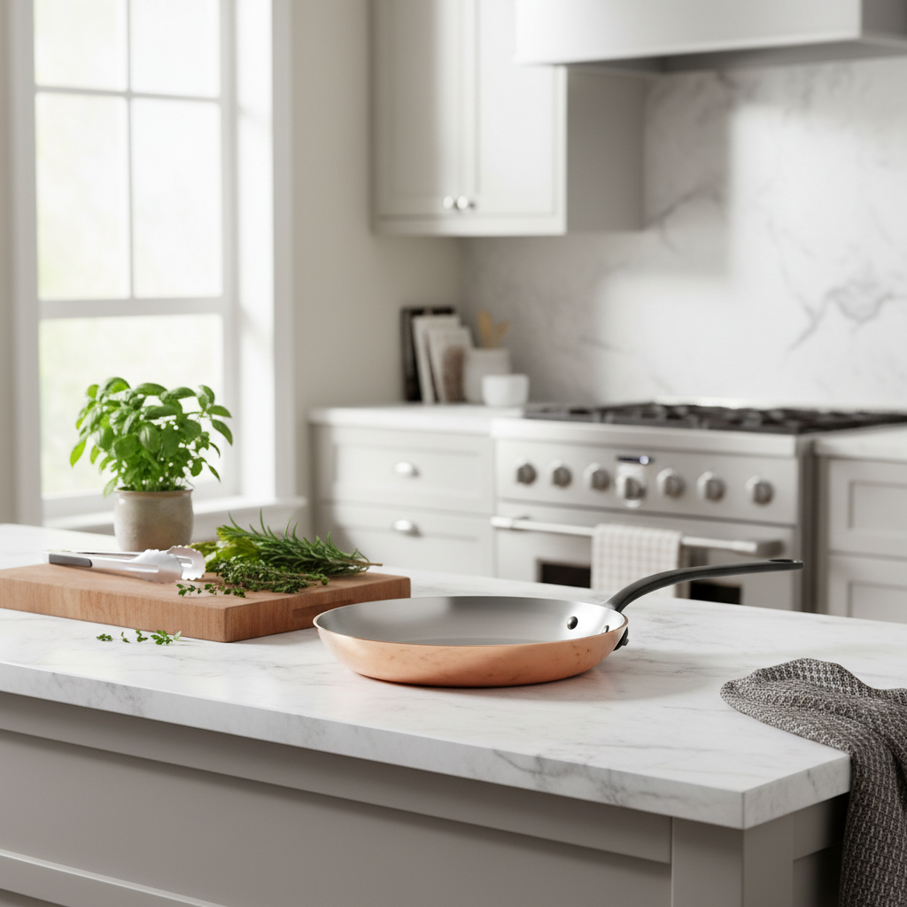 Mauviel M'Heritage M'150 CI Frying Pan With Cast Iron Handle, 7.9-In - Mauviel1830