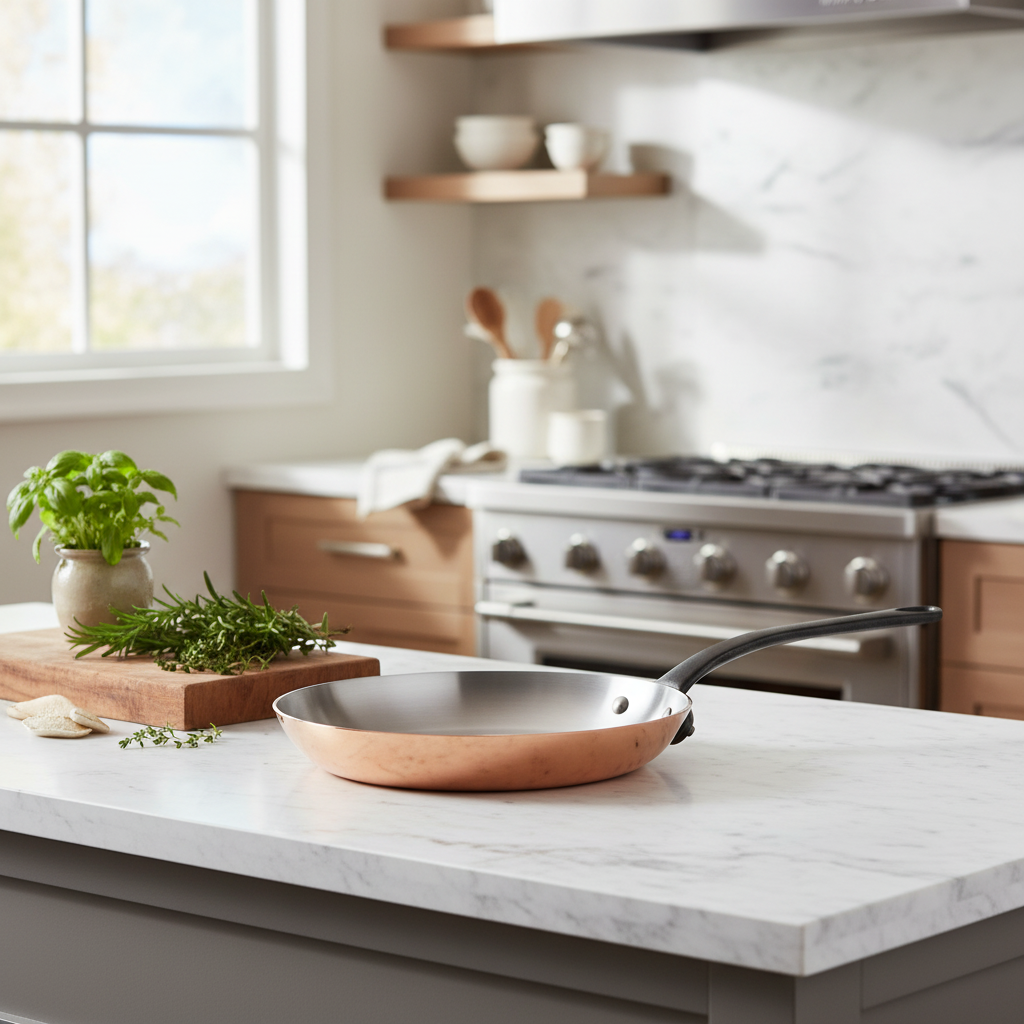 Mauviel M'Heritage M'150 CI Frying Pan With Cast Iron Handle, 7.9-In - Mauviel1830