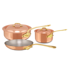 Mauviel M'Heritage M'150 B 5-Piece Copper Cookware Set With Brass Handles - Mauviel1830