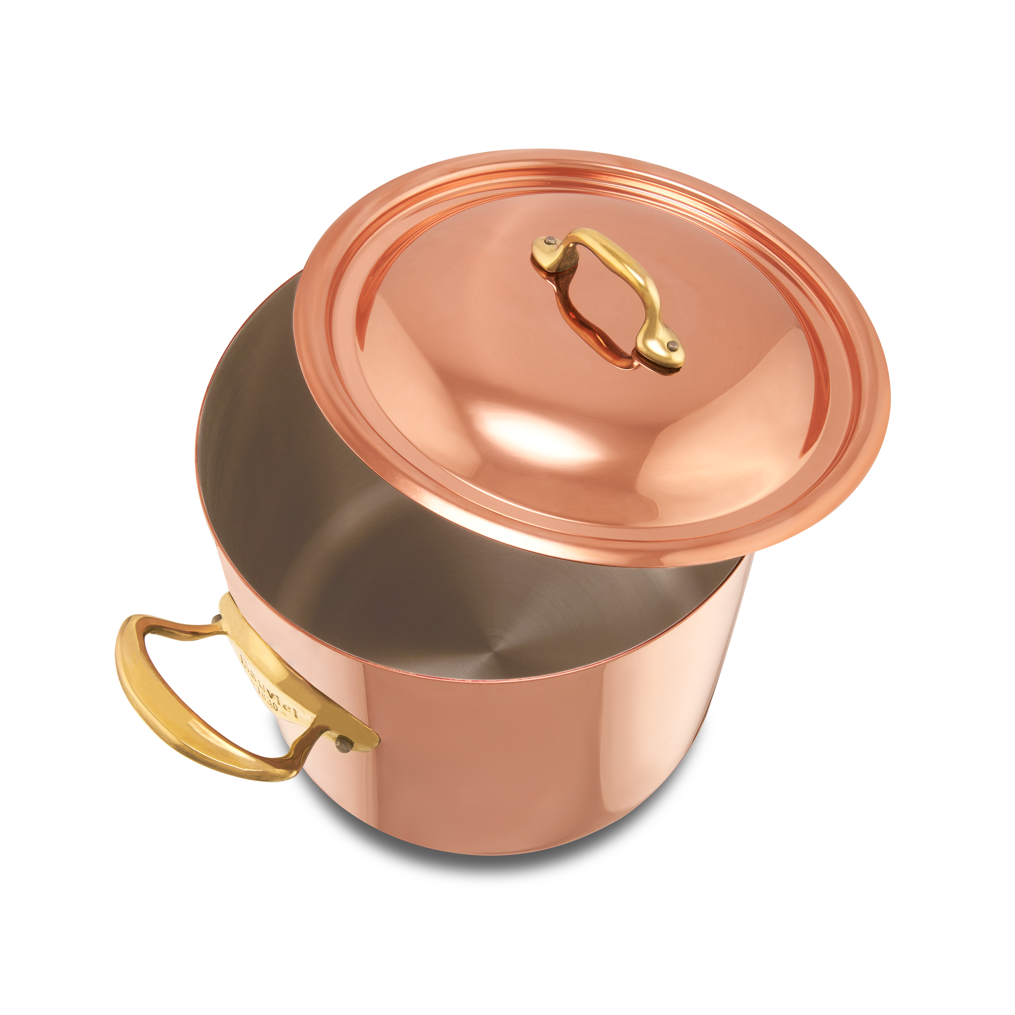 Mauviel M'Heritage M'150 B Copper Stockpot With Lid Brass Handles, 9.9-Qt - Mauviel1830