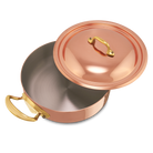 Mauviel M'Heritage M'150 B Copper Rondeau With Lid and Brass Handles, 2.9-Qt - Mauviel1830