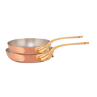 Mauviel M'Heritage M'200 B 2-Piece Frying Pan Set With Brass Handles - Mauviel1830