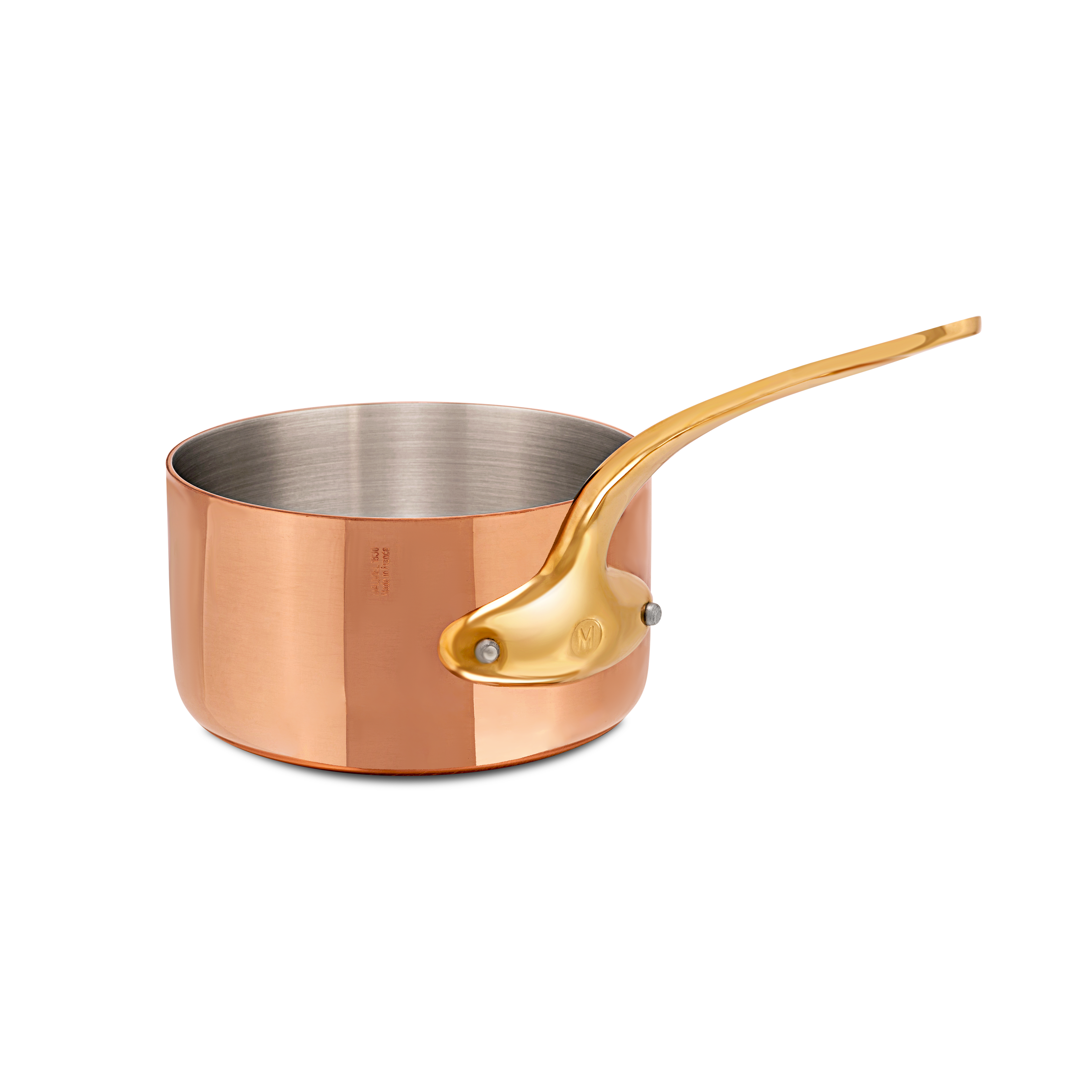 Mauviel M'Heritage M'200 B Sauce Pan With Brass Handle, 2.6-Qt - Mauviel1830