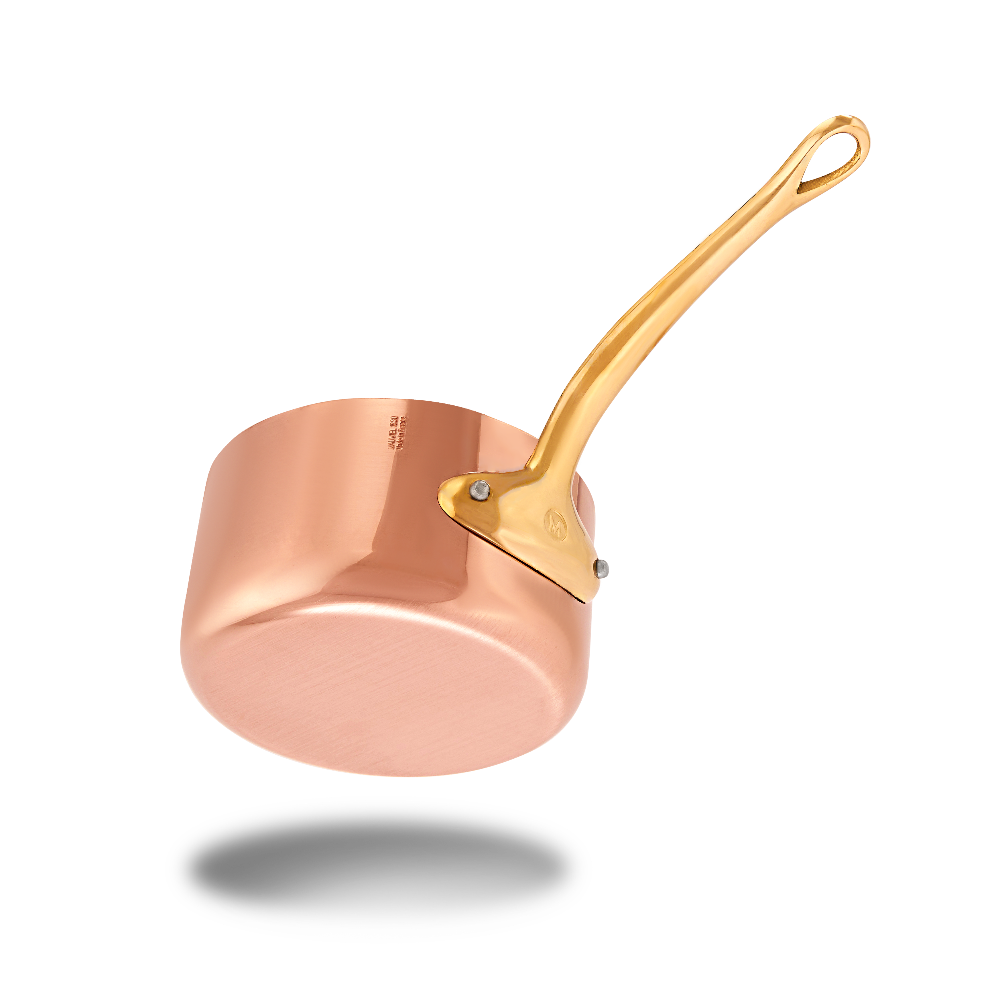 Mauviel M'Heritage M'250 B Copper Sauce Pan With Lid, Brass Handle - Mauviel1830