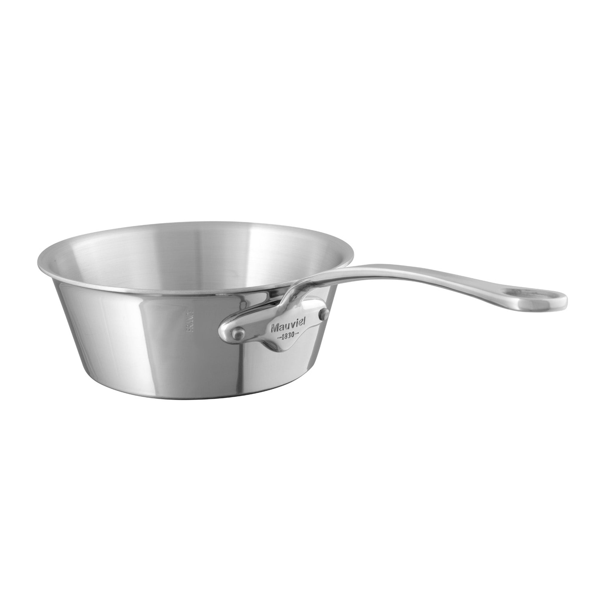 Mauviel M'COOK 5-Ply Splayed Saute Pan With Cast Stainless Steel Handle, 1.1-Qt - Mauviel1830