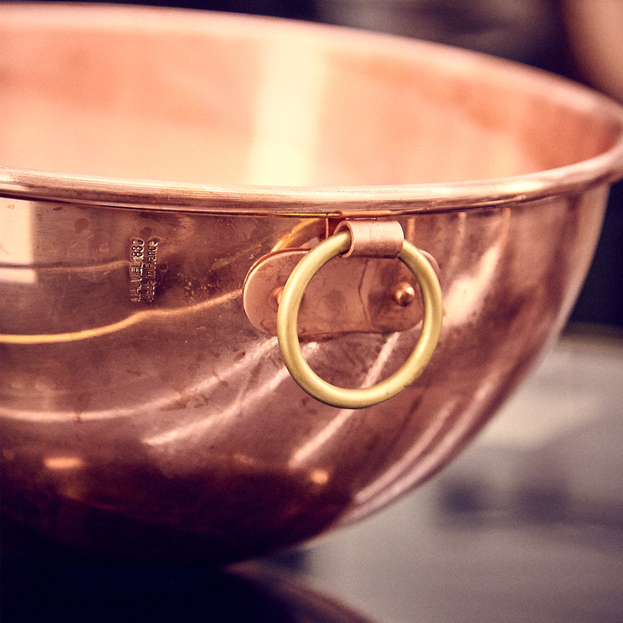 Mauviel M'Passion Copper Egg White Beating Bowl With Ring & Support, 7.7-qt - Mauviel1830