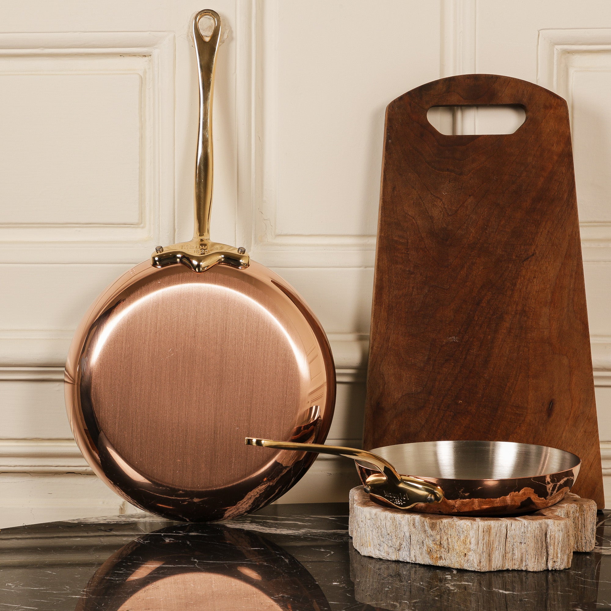 Mauviel M'Heritage M'150 B Copper Curved Oval Lid With Brass Handle, 11.8-In - Mauviel1830