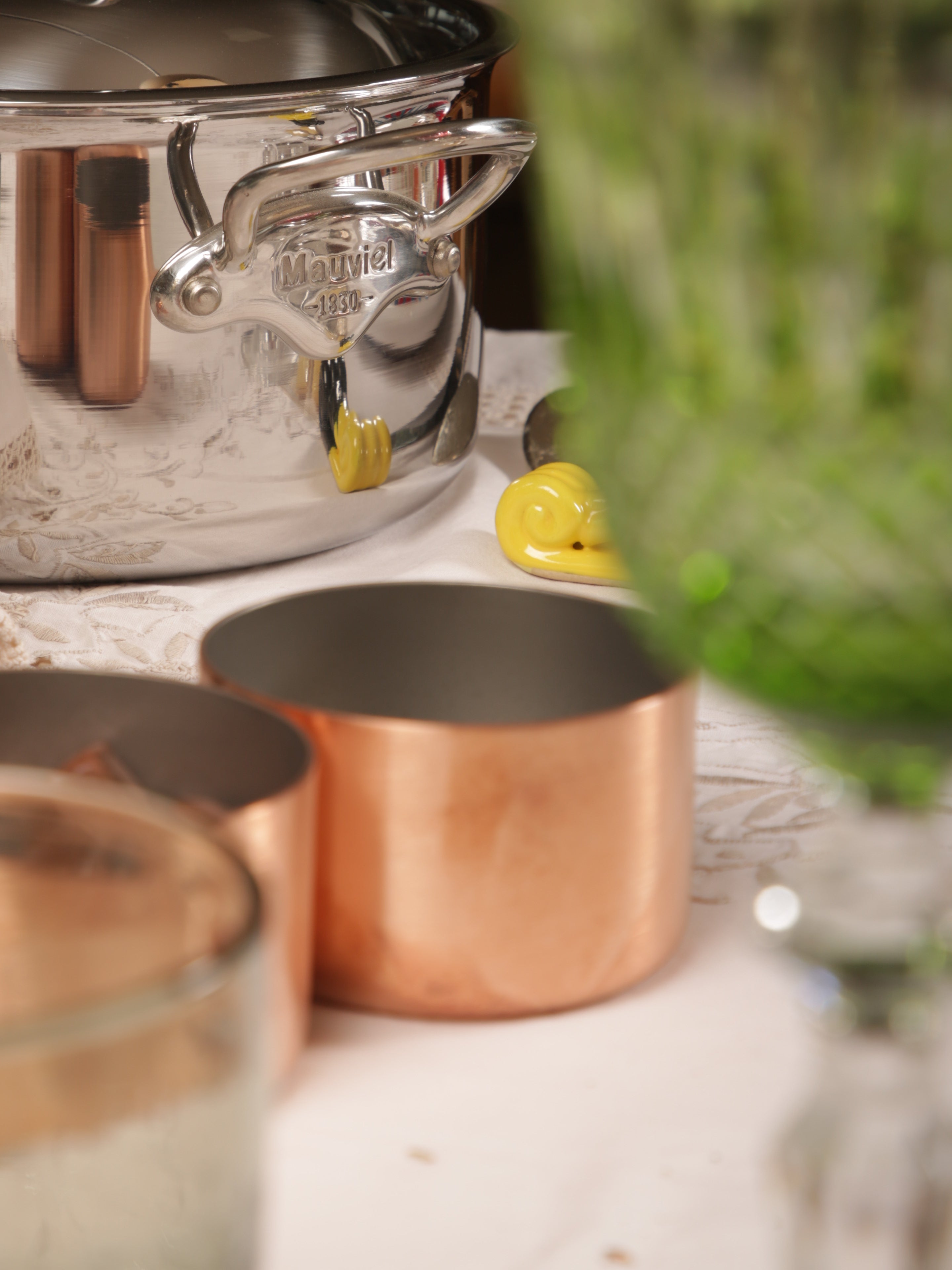 Mauviel M'COOK 5-Ply Stewpan With Lid, Cast Stainless Steel Handles - Mauviel1830