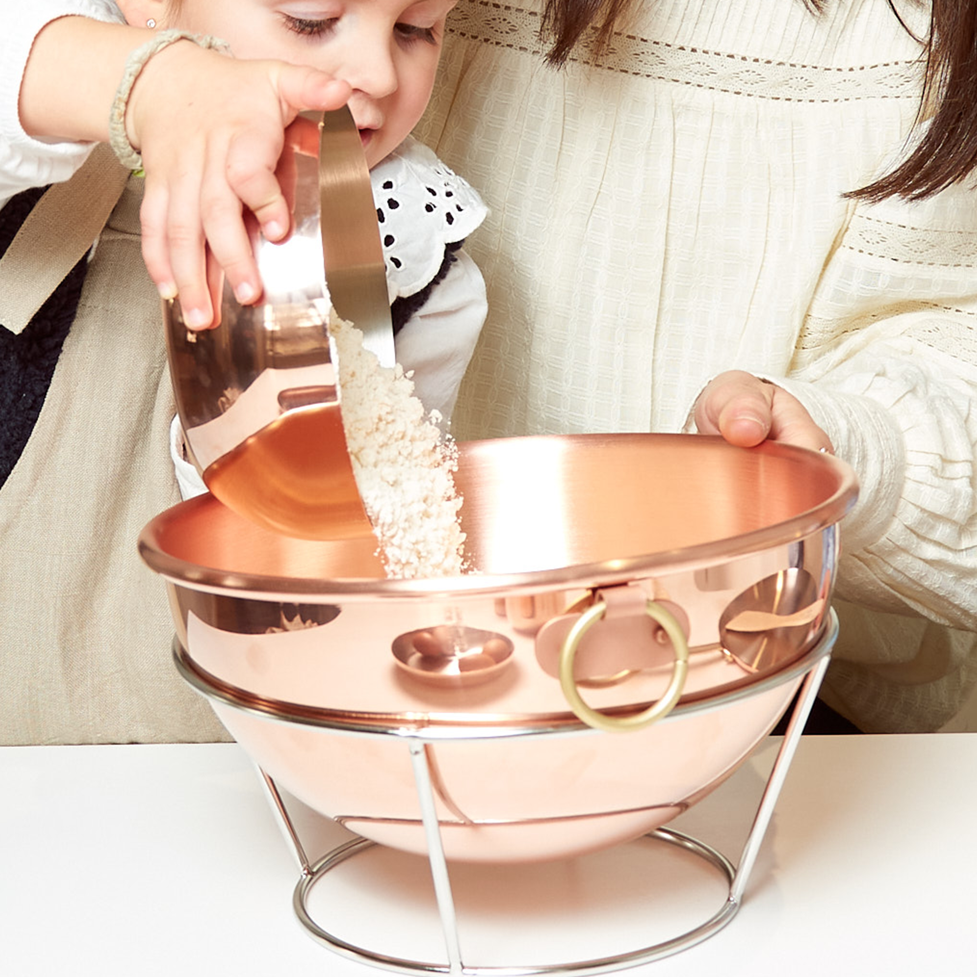 Mauviel M'Passion Copper Egg White Beating Bowl With Ring & Support, 5-qt - Mauviel1830