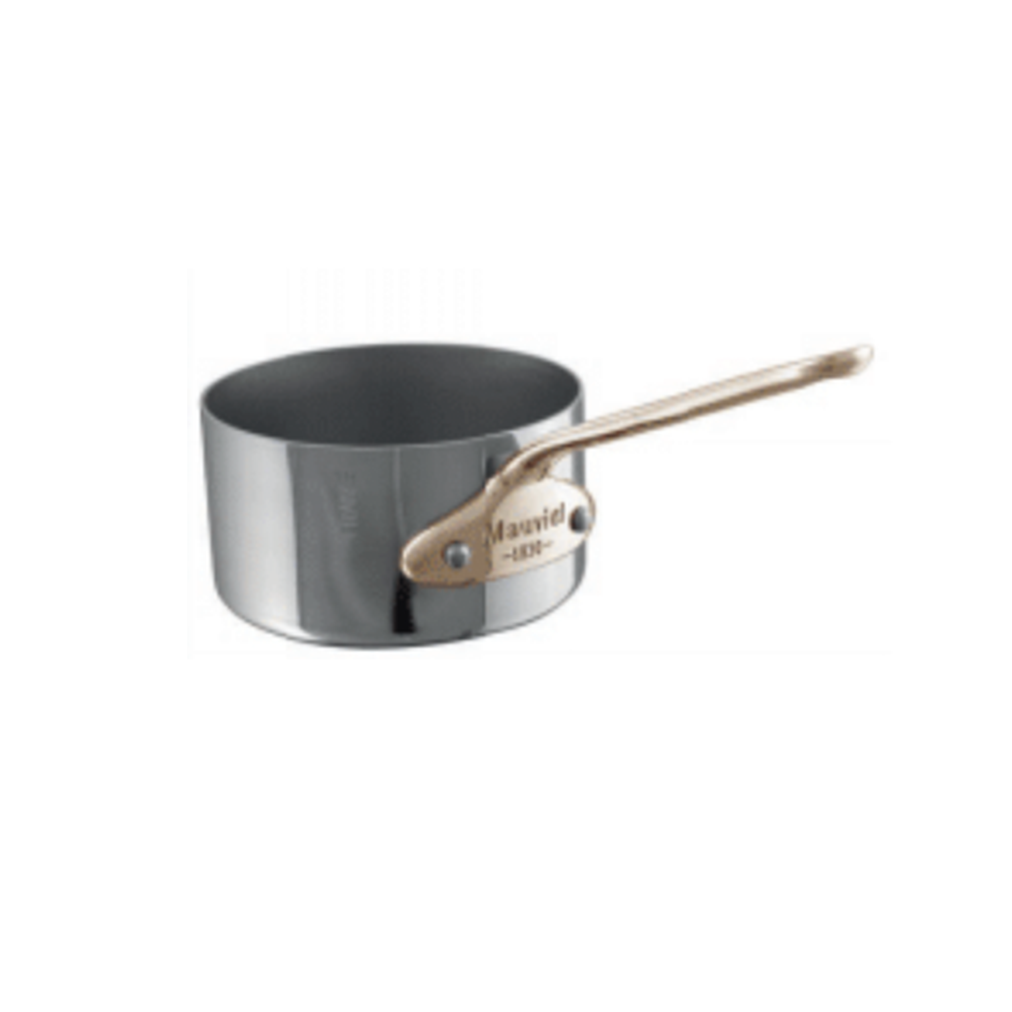 Mauviel M'MINIS Stainless Steel Sauce Pan With Brass Handle, 3.5-In - Mauviel1830