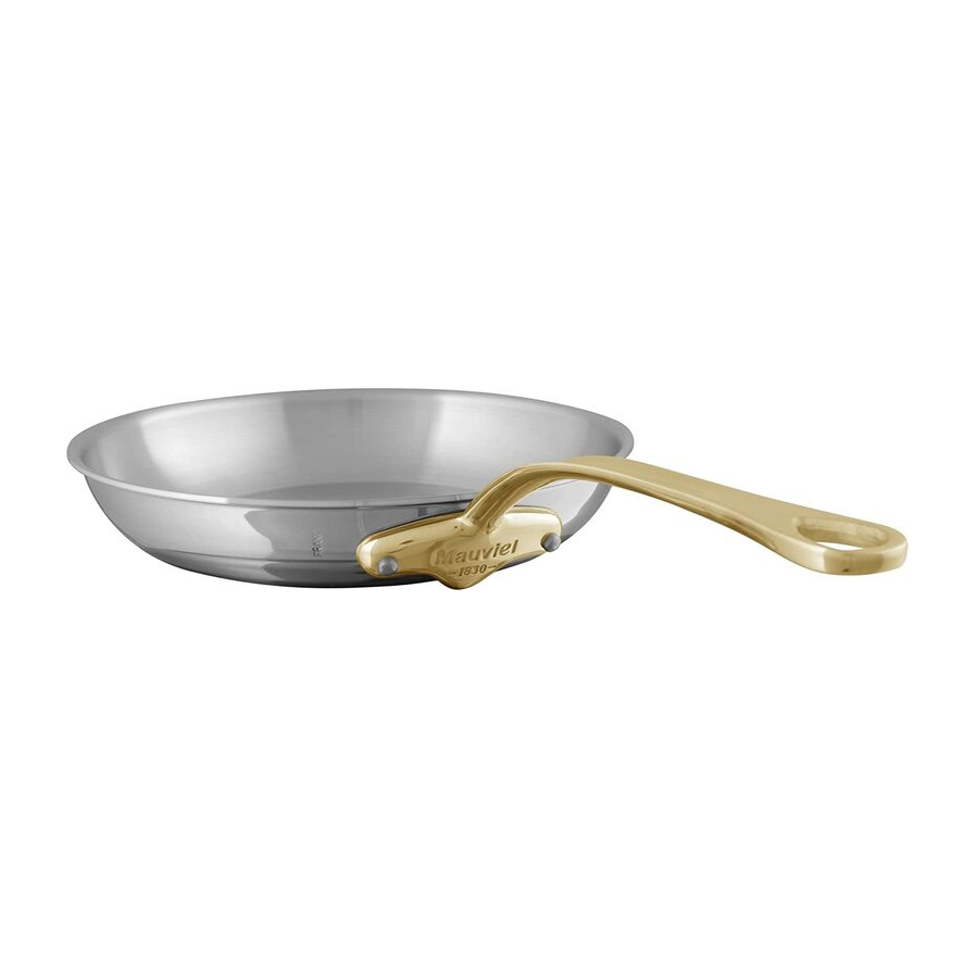 Mauviel M'COOK B 5-Ply Polished Stainless Steel Sauce Pan With Lid 3.4-qt  and Frying Pan 10.2-in Bundle