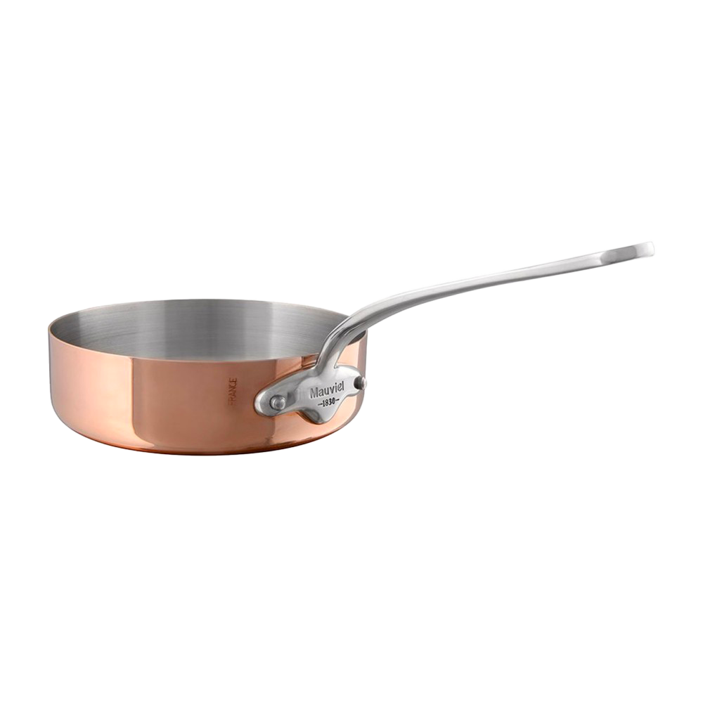 Mauviel M'150 S Saute Pan With Cast Stainless Steel Handle, 1.2Qt