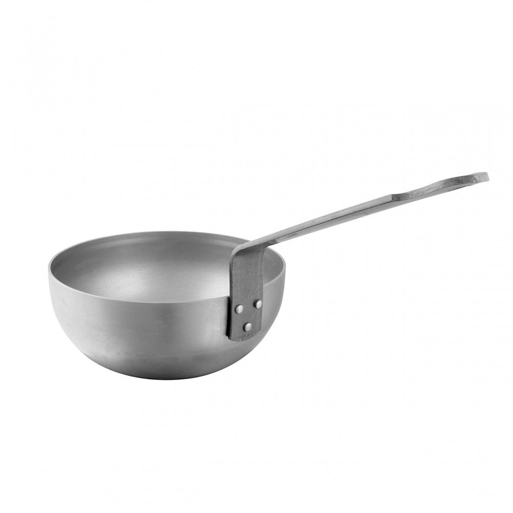 Mauviel Msteel Black Carbon Steel Curved Splayed Saute Pan With Iron Mauviel1830 Made In France 0798