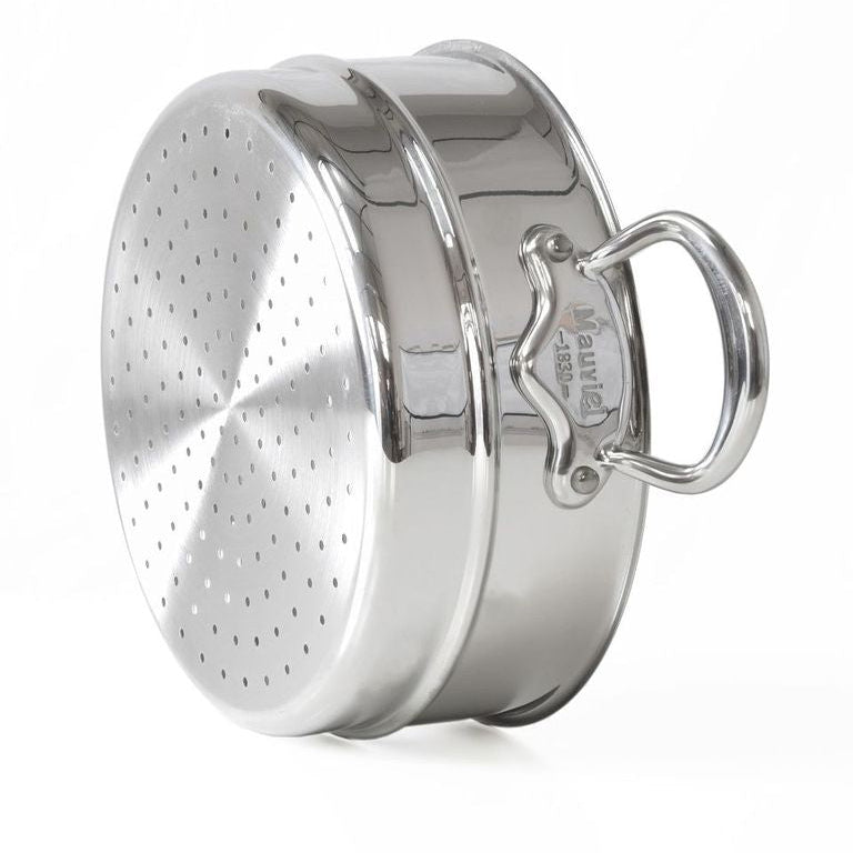 Mauviel 1830 M'COOK 5-Ply Steamer Insert With Cast Stainless Steel Handles - Mauviel USA