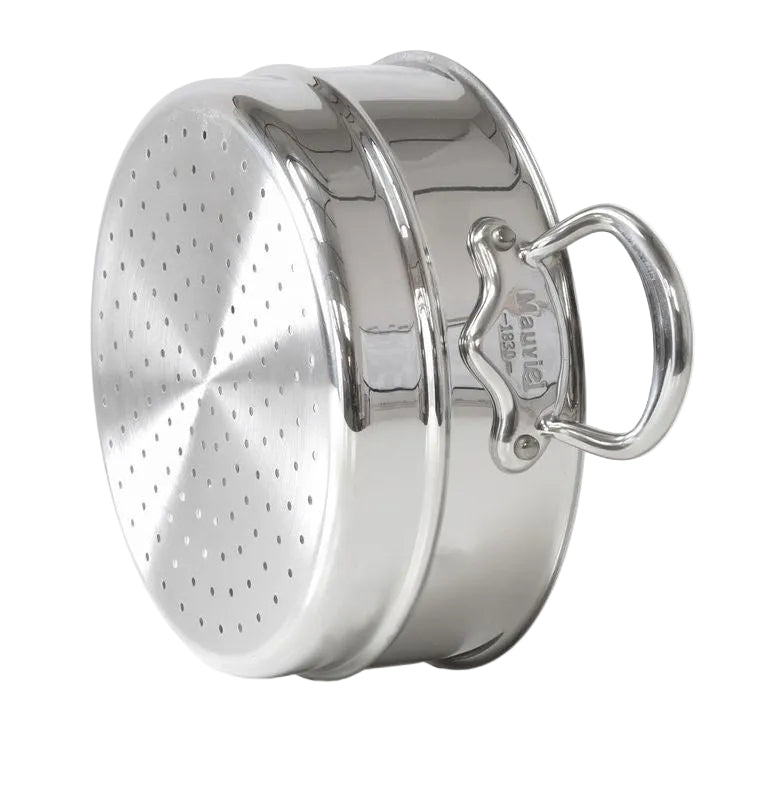 Mauviel 1830 M'COOK 5-Ply Steamer Insert With Cast Stainless Steel Handles - Mauviel USA