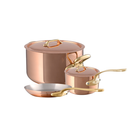 Mauviel M'Heritage M'250 B 5-Piece Cookware Set, Brass Handles - Mauviel1830
