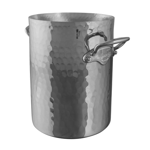 Mauviel M'30 Hammered Aluminum Wine Bucket With Cast Stainless Steel Handles, 7.9-In - Mauviel USA